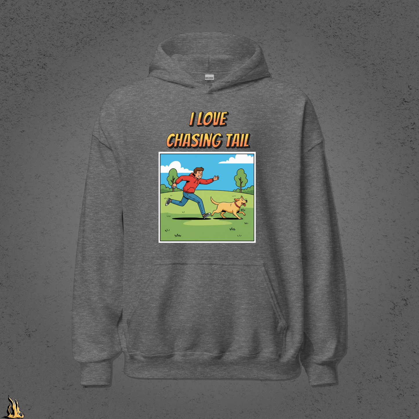 I Love Chasing Tail Unisex Hoodie – Funny Dog & Tennis Ball Bunnyhug
