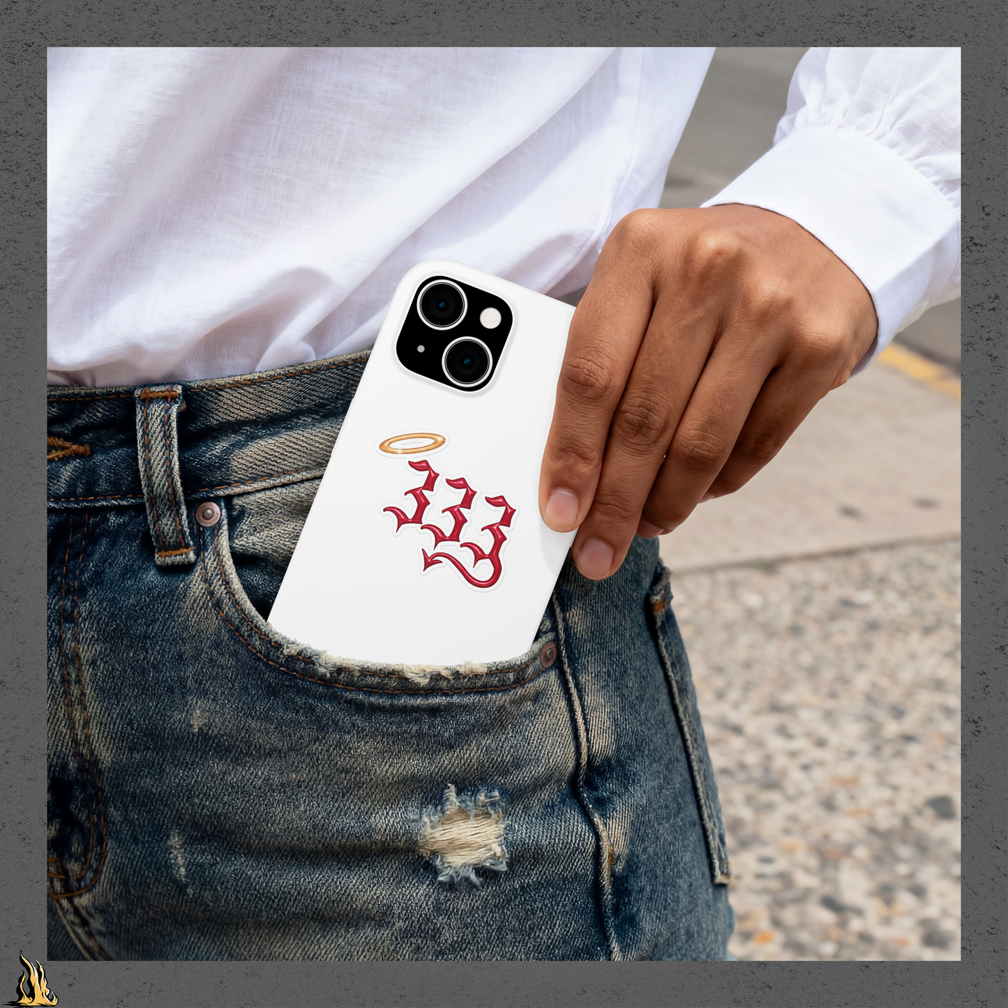 333 Half Evil Sticker