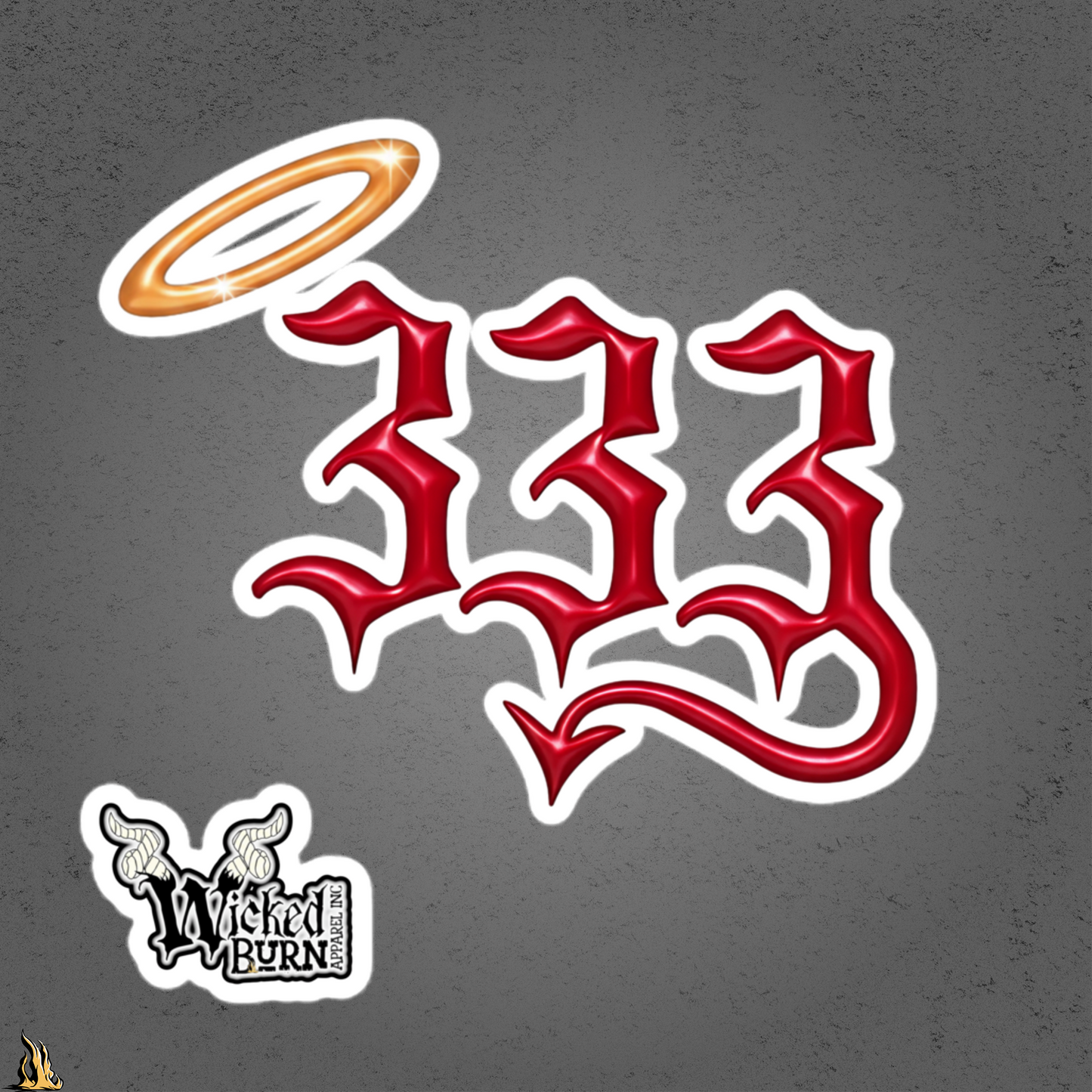 333 Half Evil Sticker