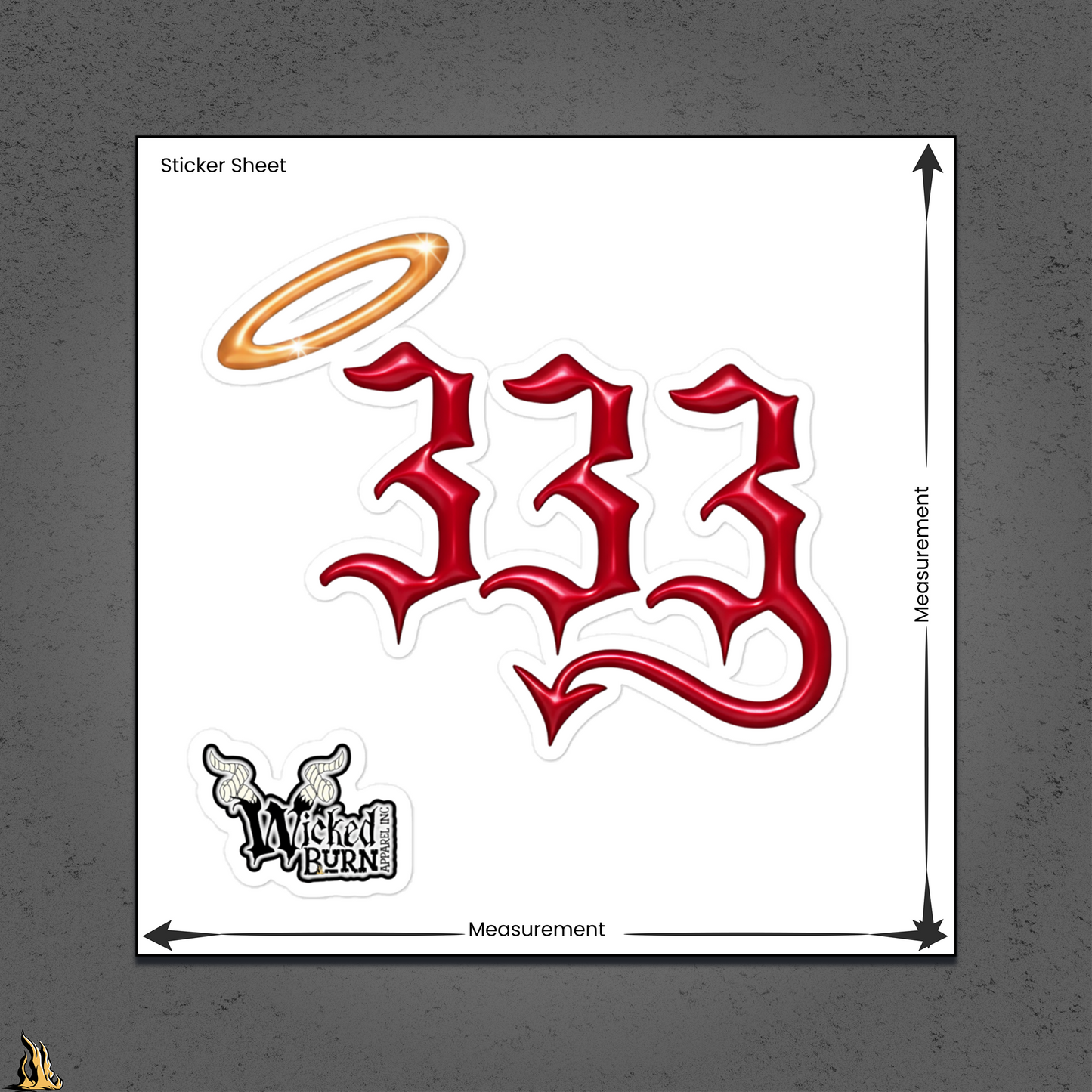 333 Half Evil Sticker