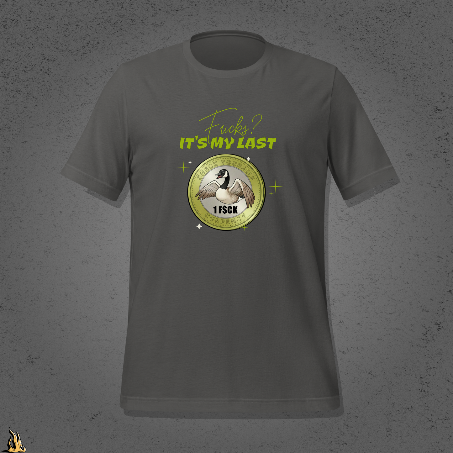 Fucks? It’s My Last — Check Yourself Currency Funny Goose T-Shirt