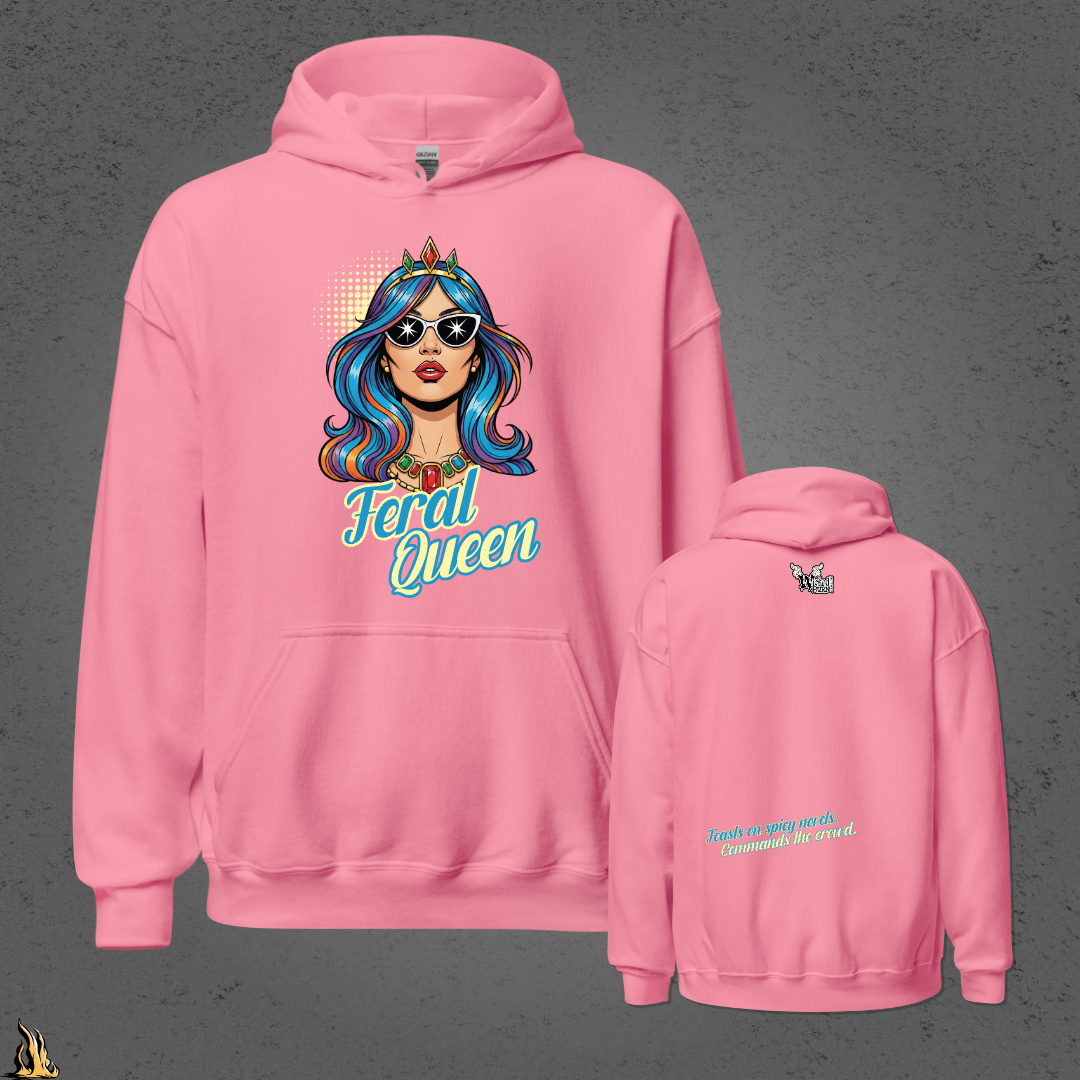 Feral Queen Graphic Unisex Hoodie – Moonlight Edition