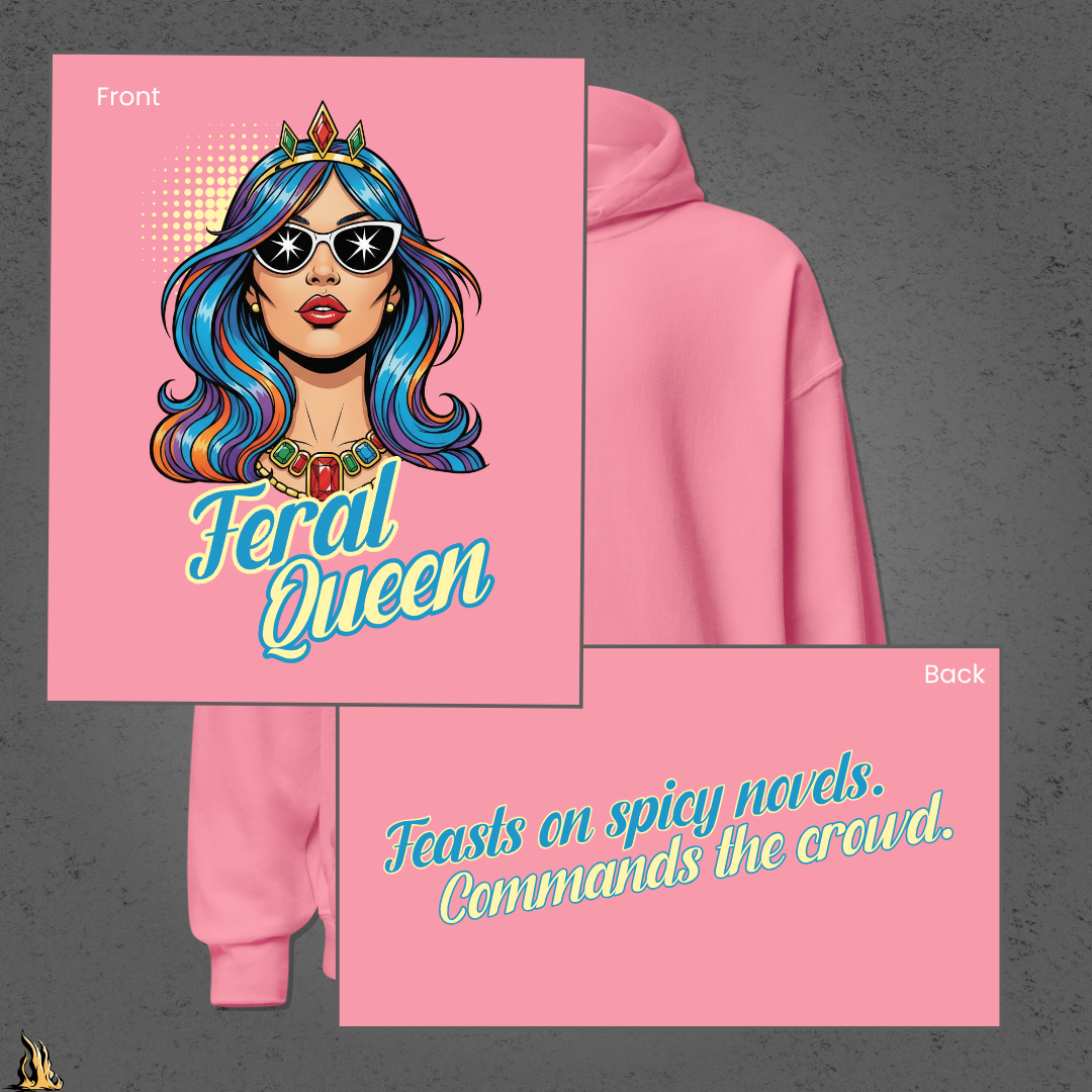 Feral Queen Graphic Unisex Hoodie – Moonlight Edition