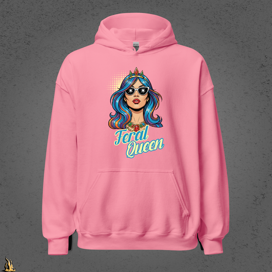 Feral Queen Graphic Unisex Hoodie – Moonlight Edition