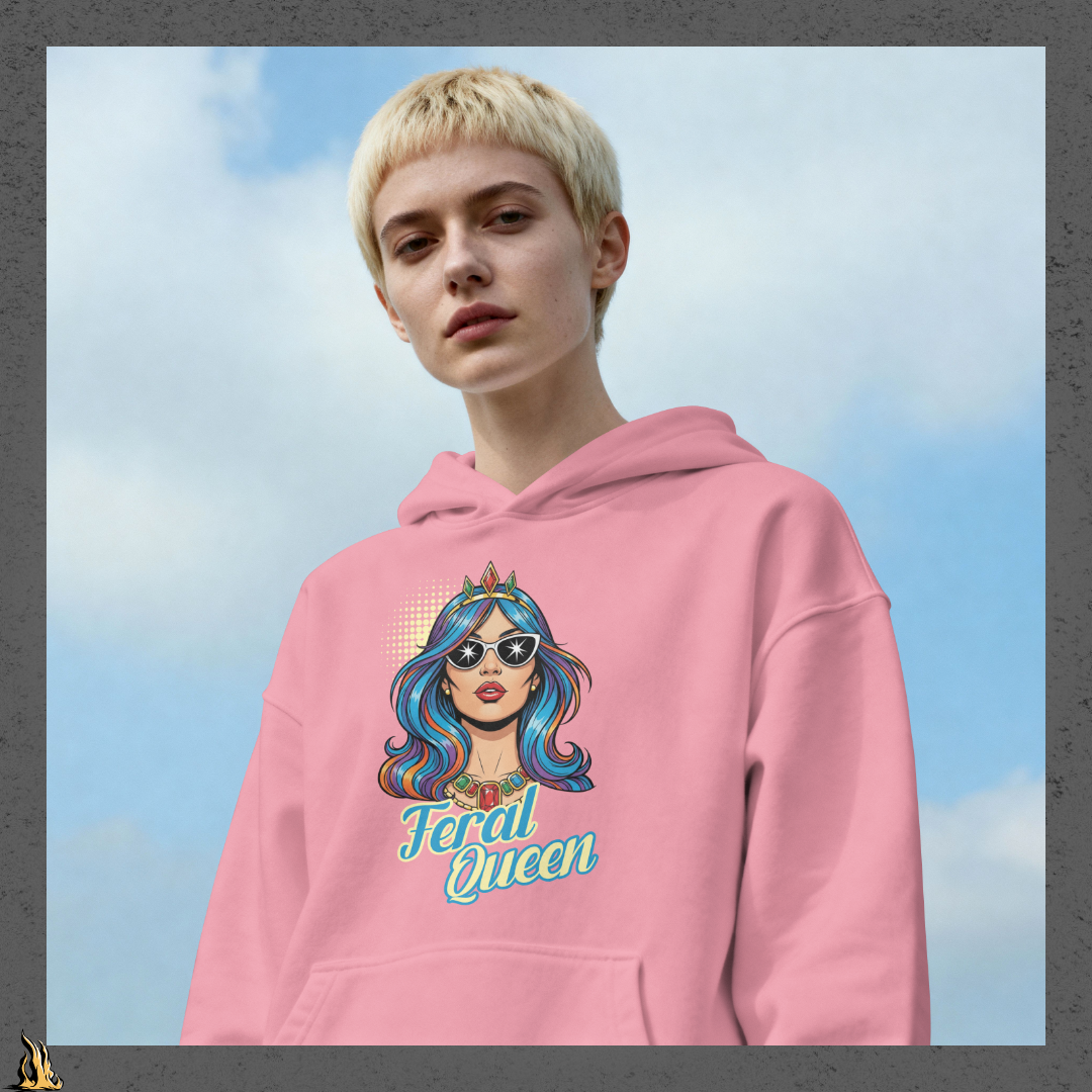 Feral Queen Graphic Unisex Hoodie – Moonlight Edition