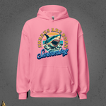 Sharks are Born Swimming - Vintage Great White Shark Graphic Unisex Hoodie 12
