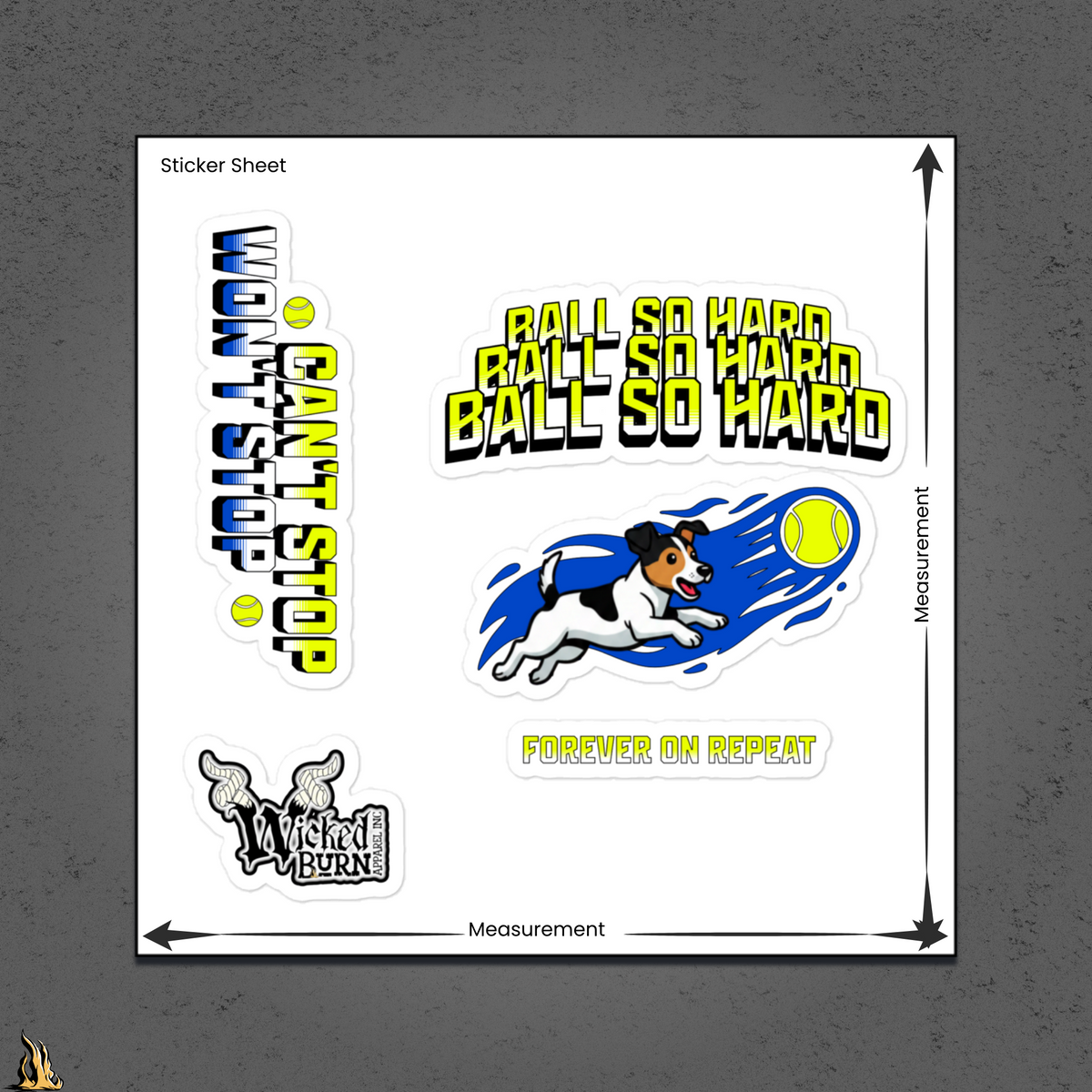 Ball So Hard Sticker Pack | Funny Dog & 90s Throwback Stickers