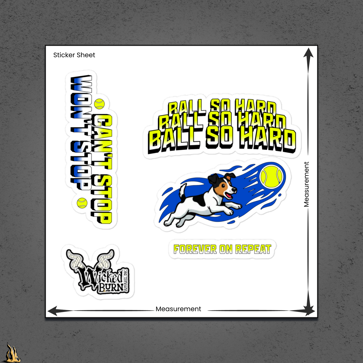 Ball So Hard Sticker Pack | Funny Dog & 90s Throwback Stickers
