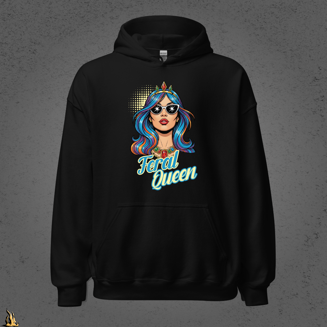 Feral Queen Graphic Unisex Hoodie – Moonlight Edition