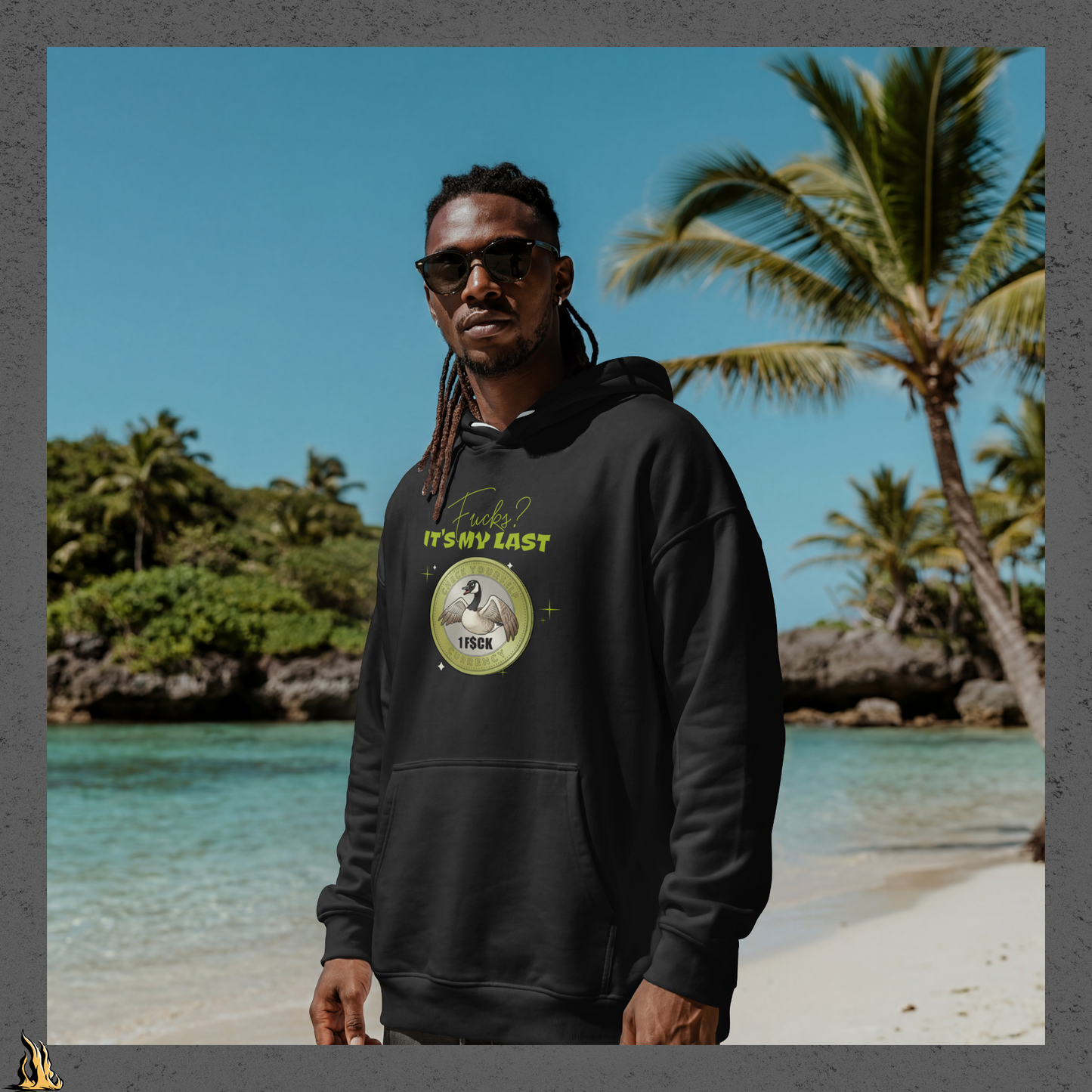 Fucks? It’s My Last — Check Yourself Currency Sarcastic Goose Hoodie
