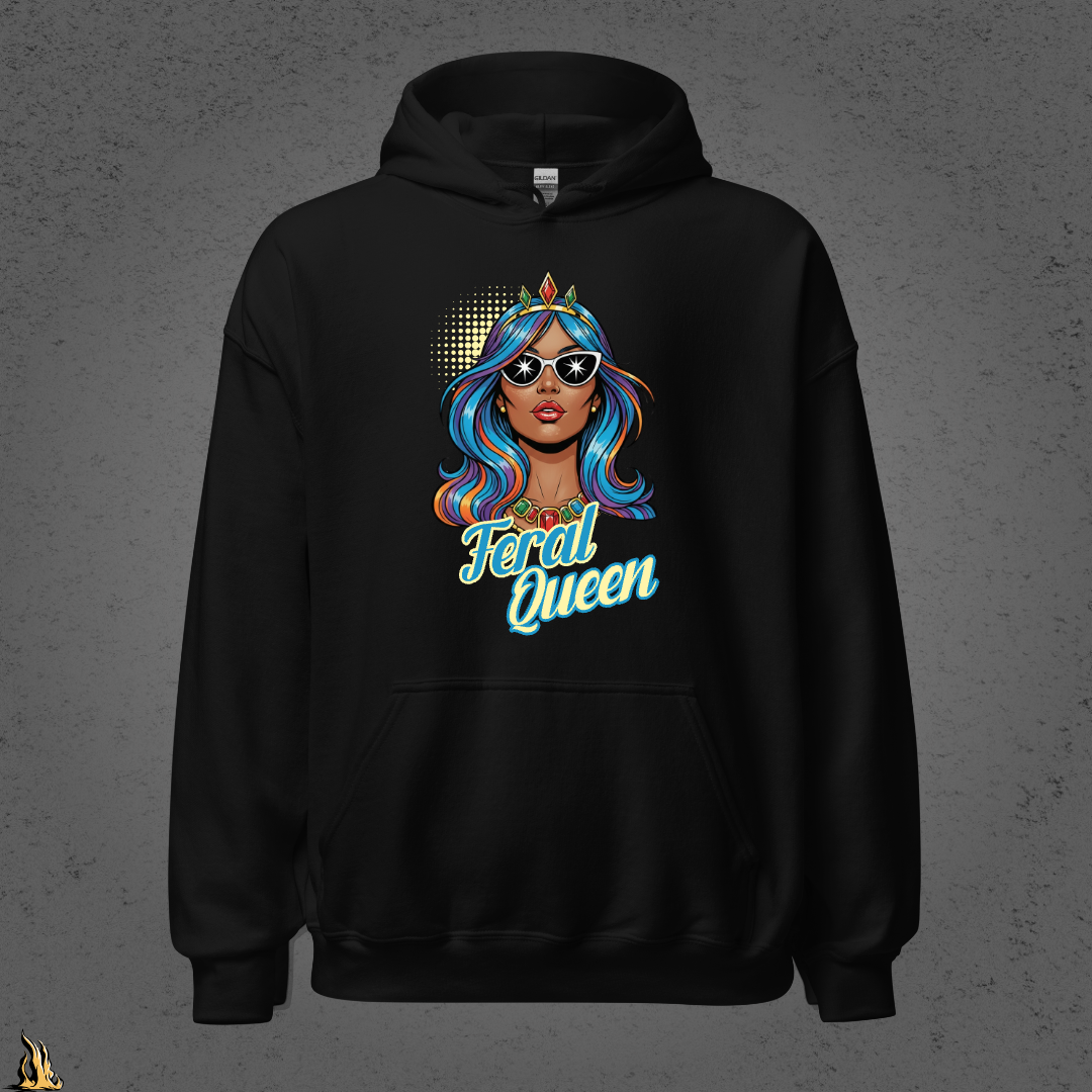 Feral Queen Graphic Unisex Hoodie – Stardust Edition