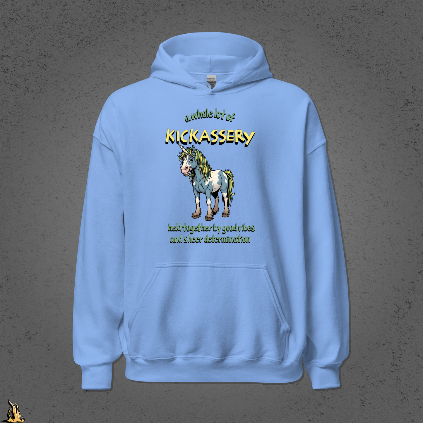 Kickassery, Good Vibes & Petty Spite - Funny Unicorn Unisex Hoodie