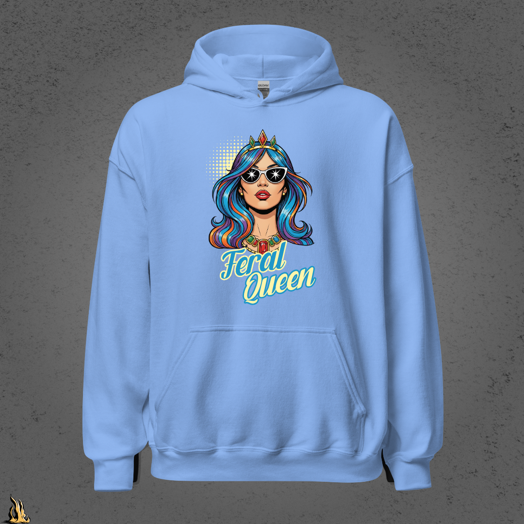 Feral Queen Graphic Unisex Hoodie – Moonlight Edition
