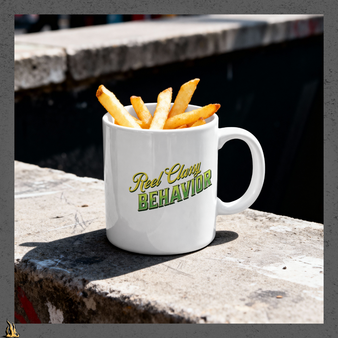 Caught Hookin' - Funny Fishing Graphic Mug