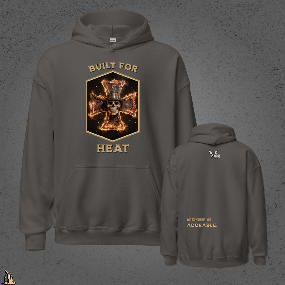 Built for Heat Bunnyhug – Sarcastic Firefighter Hoodie