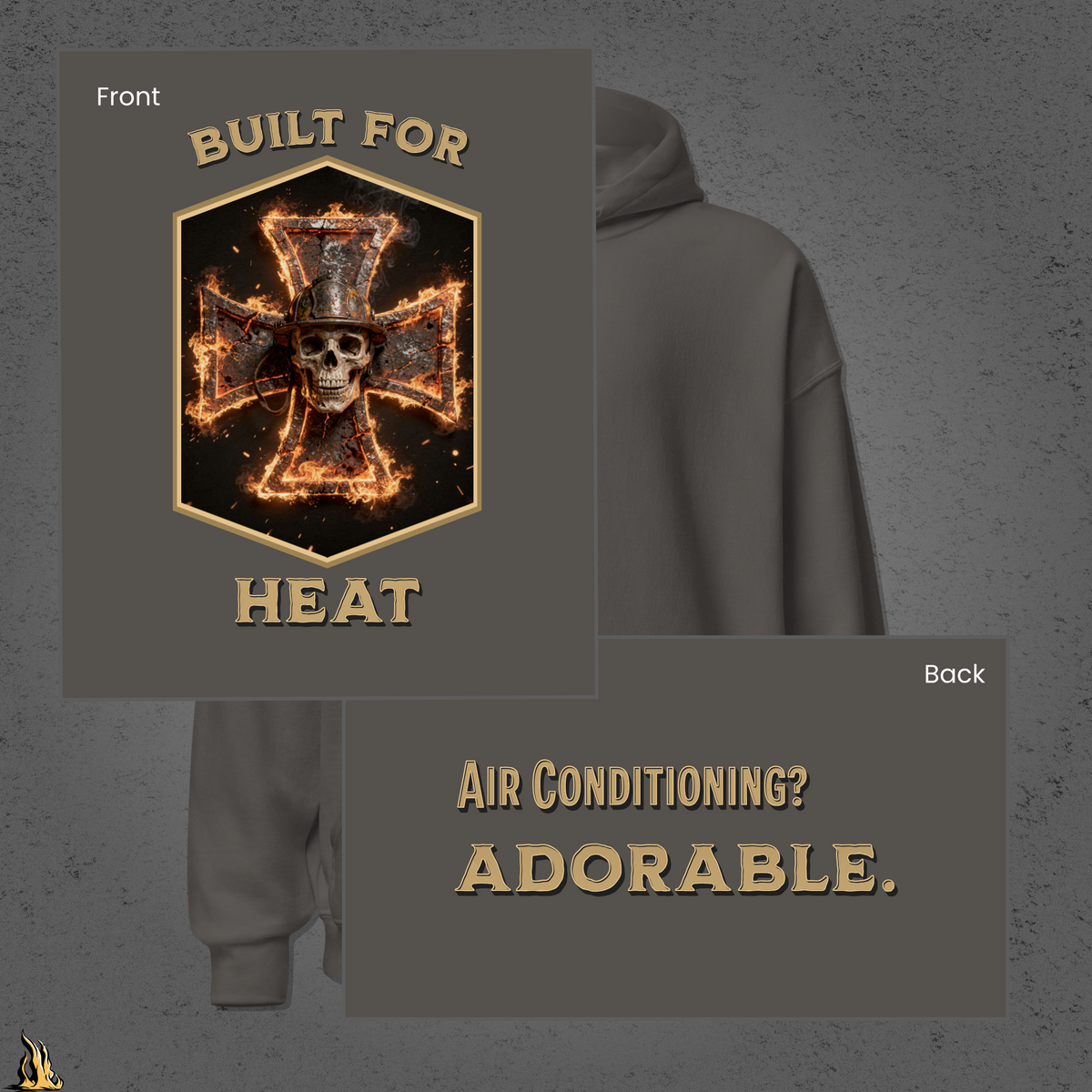 Built for Heat Bunnyhug – Sarcastic Firefighter Hoodie