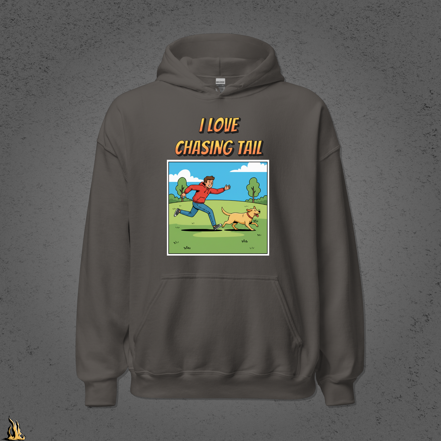 I Love Chasing Tail Unisex Hoodie – Funny Dog & Tennis Ball Bunnyhug