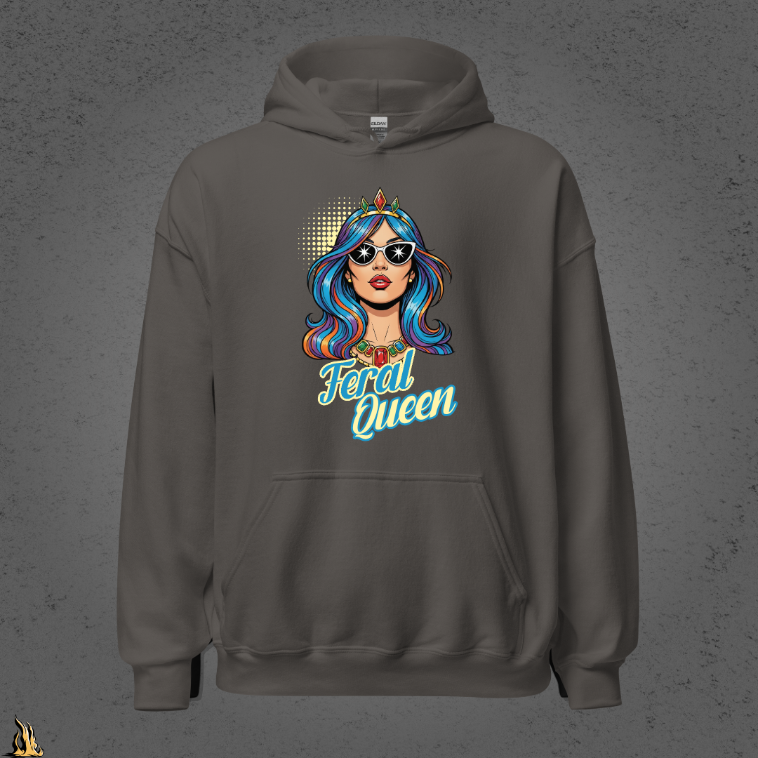 Feral Queen Graphic Unisex Hoodie – Moonlight Edition