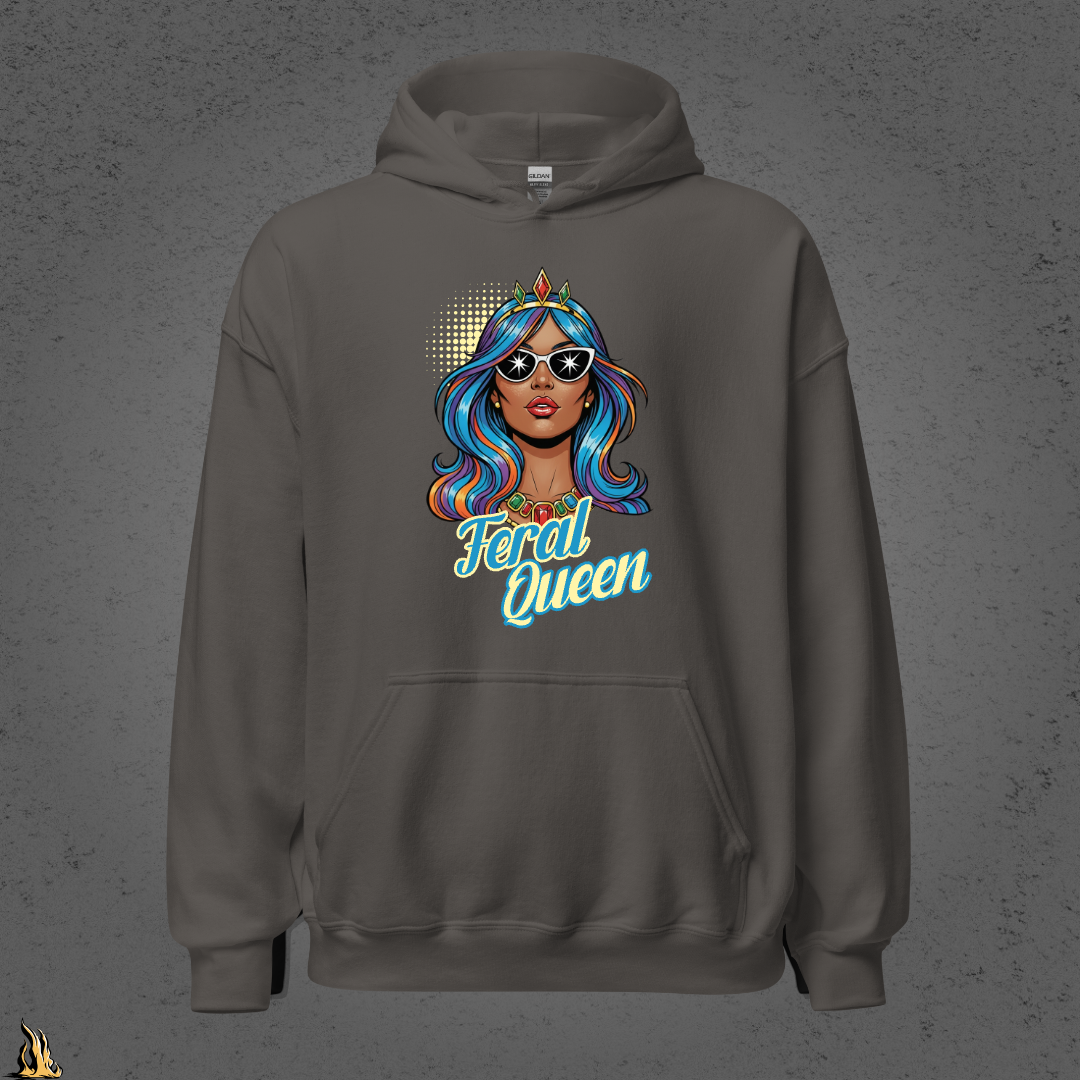 Feral Queen Graphic Unisex Hoodie – Stardust Edition