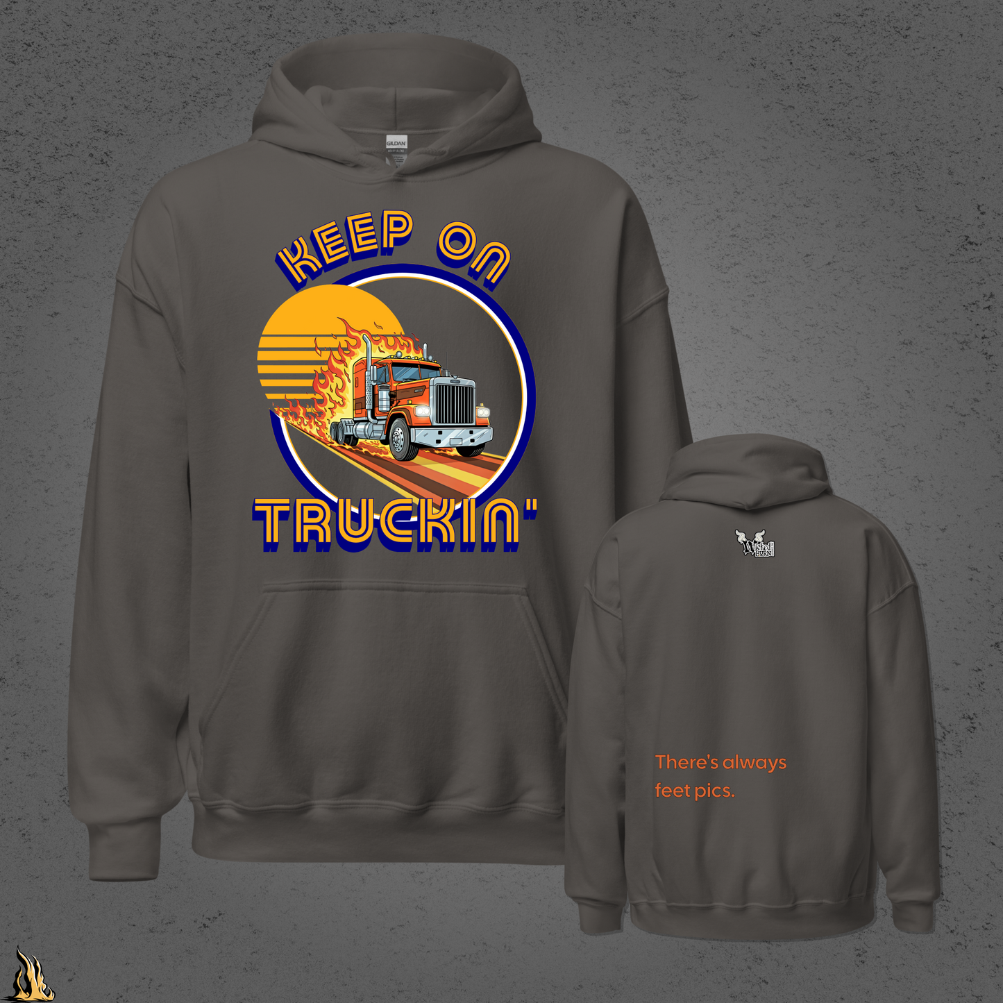Keep on Truckin’ Unisex Hoodie – There’s Always Feet Pics