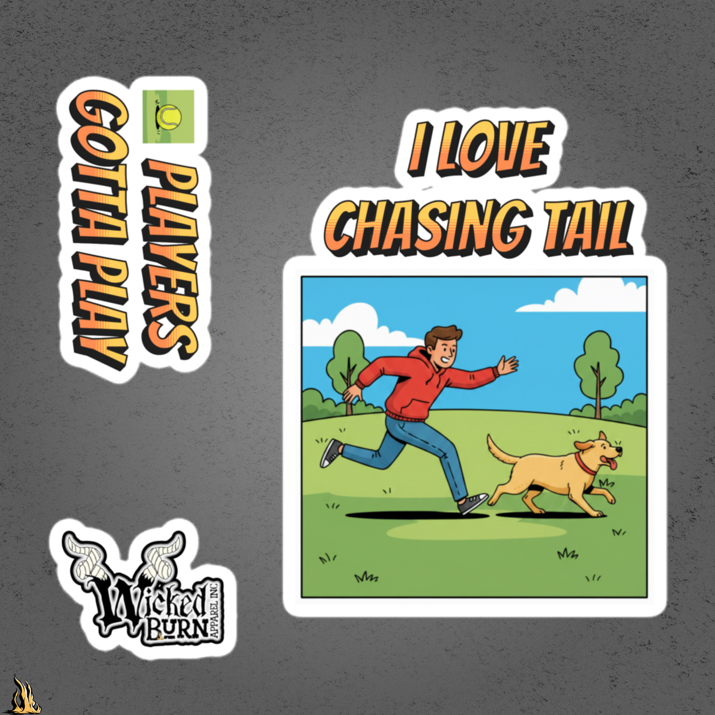 I Love Chasing Tail Sticker Pack | Funny Dog & Fetch Stickers