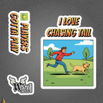 I Love Chasing Tail Sticker Pack | Funny Dog & Fetch Stickers 1