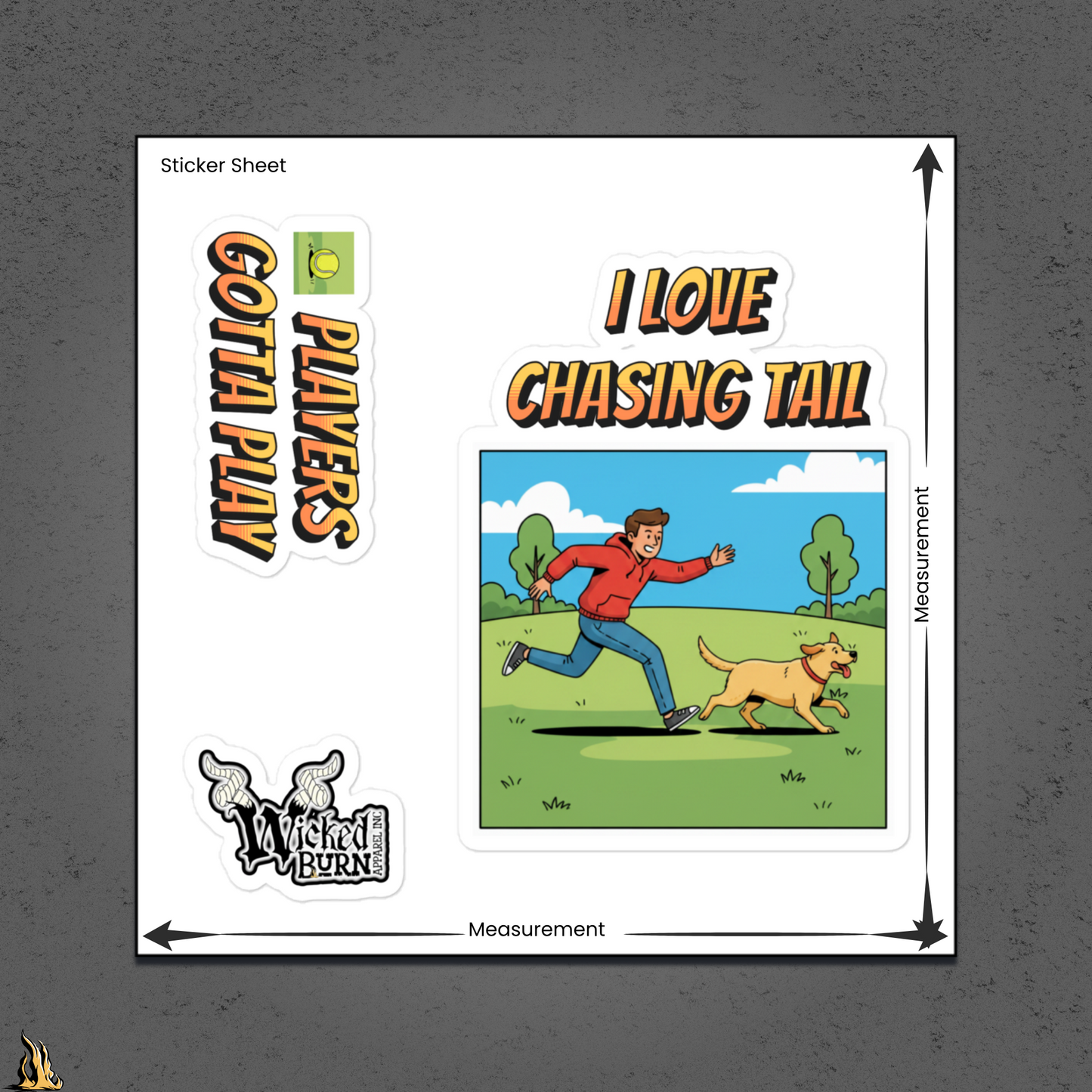 I Love Chasing Tail Sticker Pack | Funny Dog & Fetch Stickers