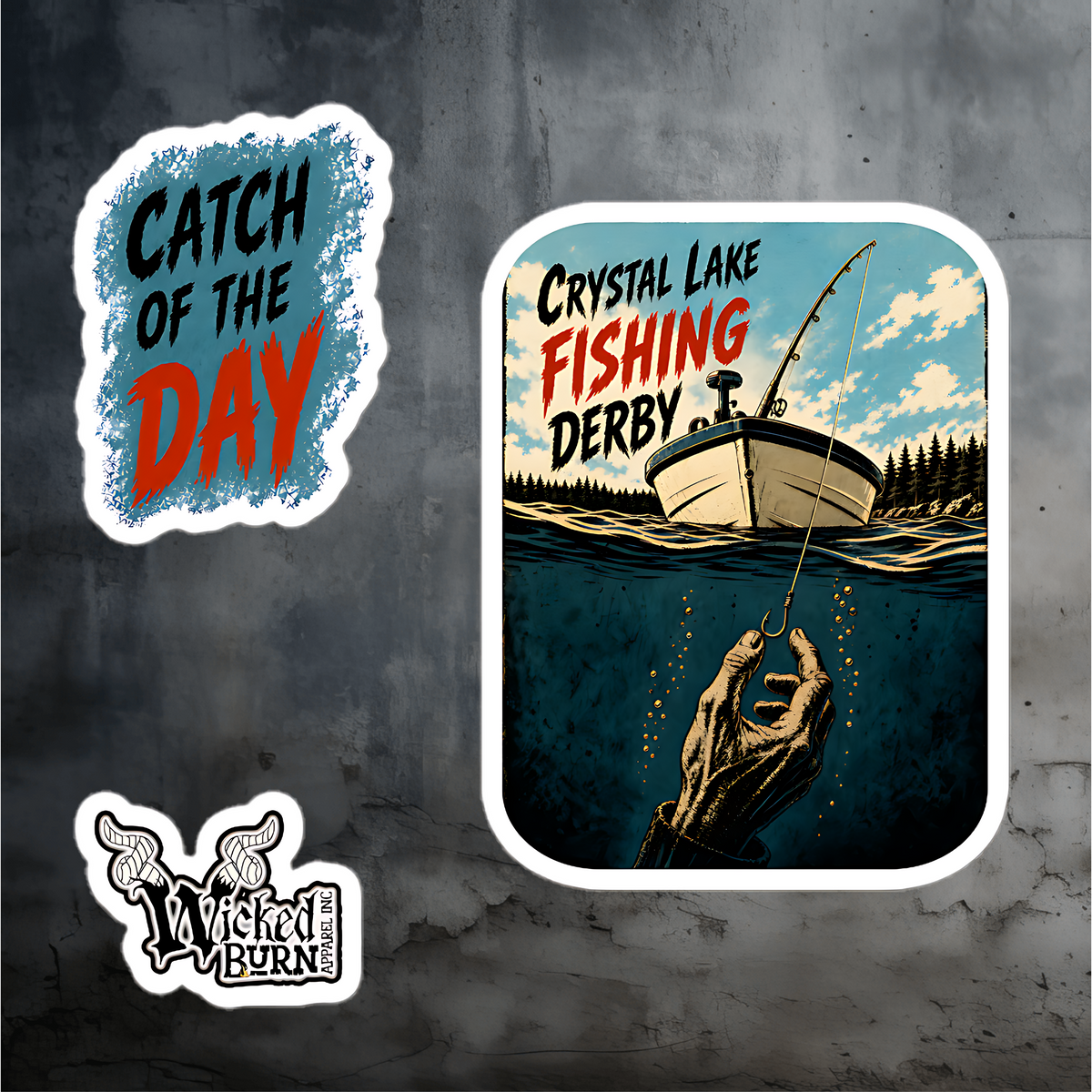 Crystal Lake Fishing Derby Sticker Pack – Catch of the Day