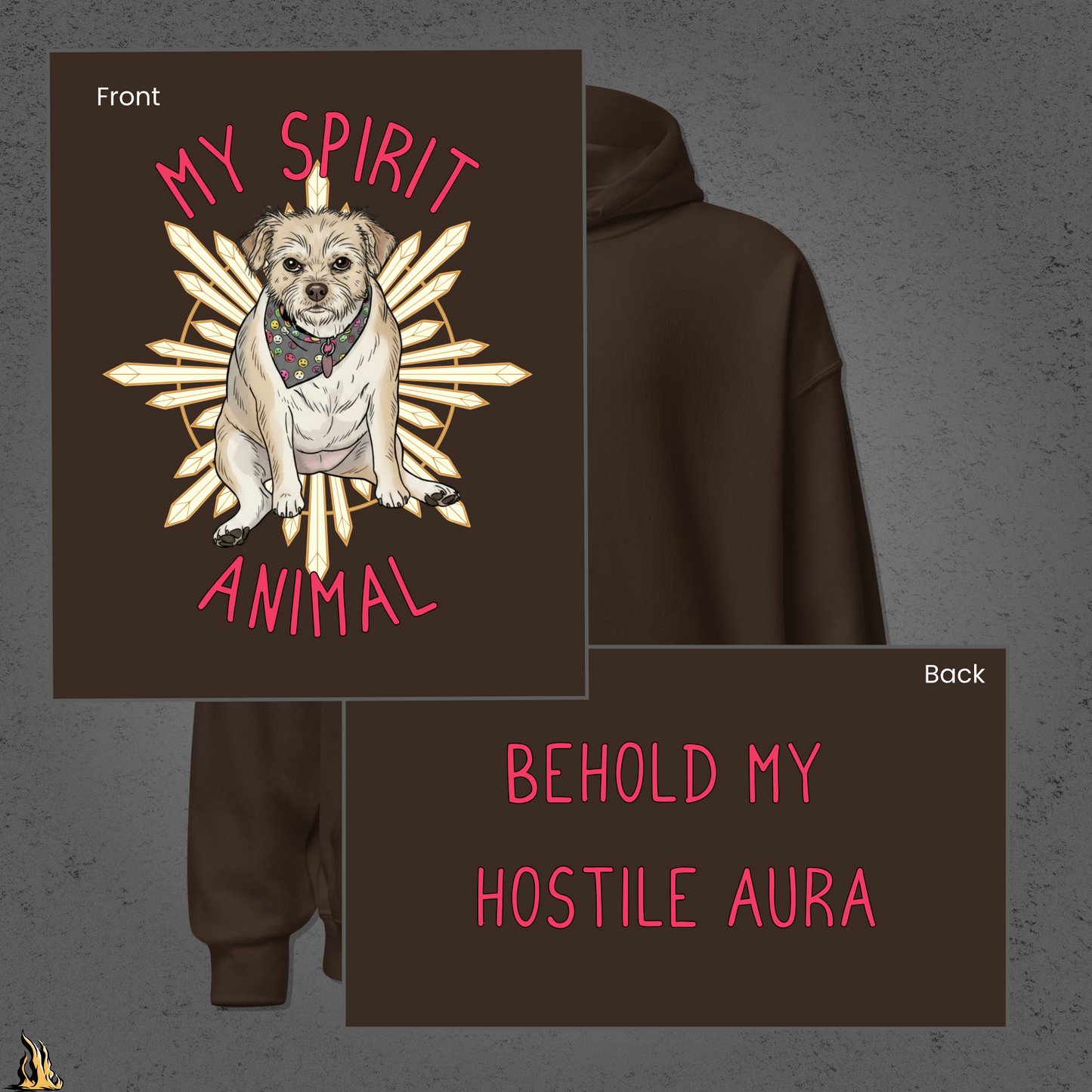 My Spirit Animal Bunnyhug – Hostile Aura Dog Hoodie