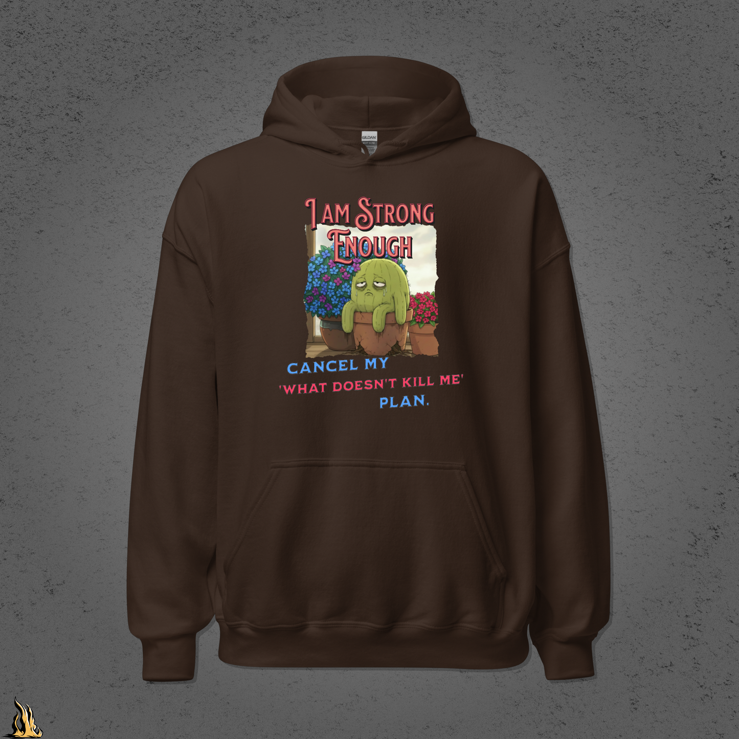 Comfortable & Unbothered Plan — Funny Exhausted Cactus Hoodie
