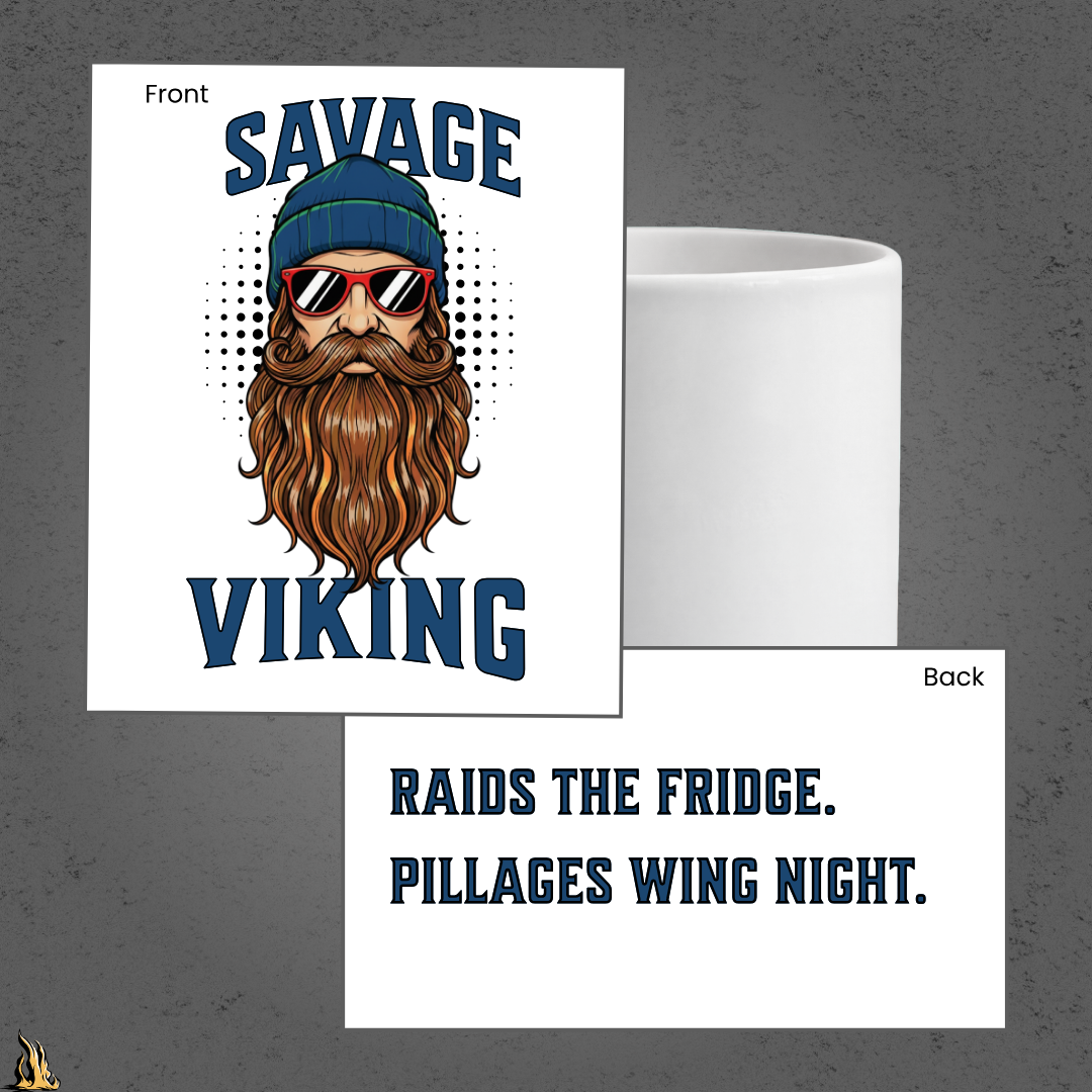 Savage Viking Graphic Unisex Mug – Frostfire Edition