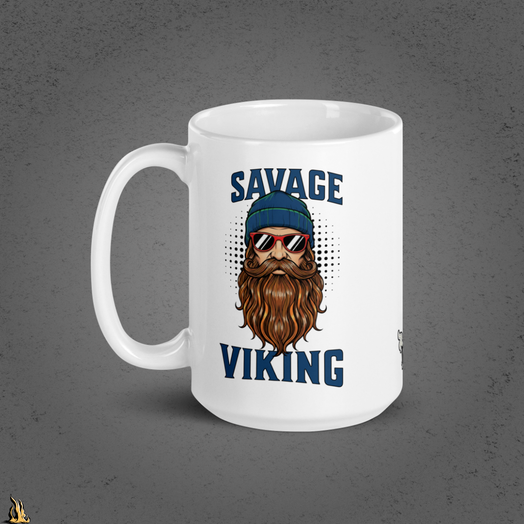 Savage Viking Graphic Unisex Mug – Frostfire Edition