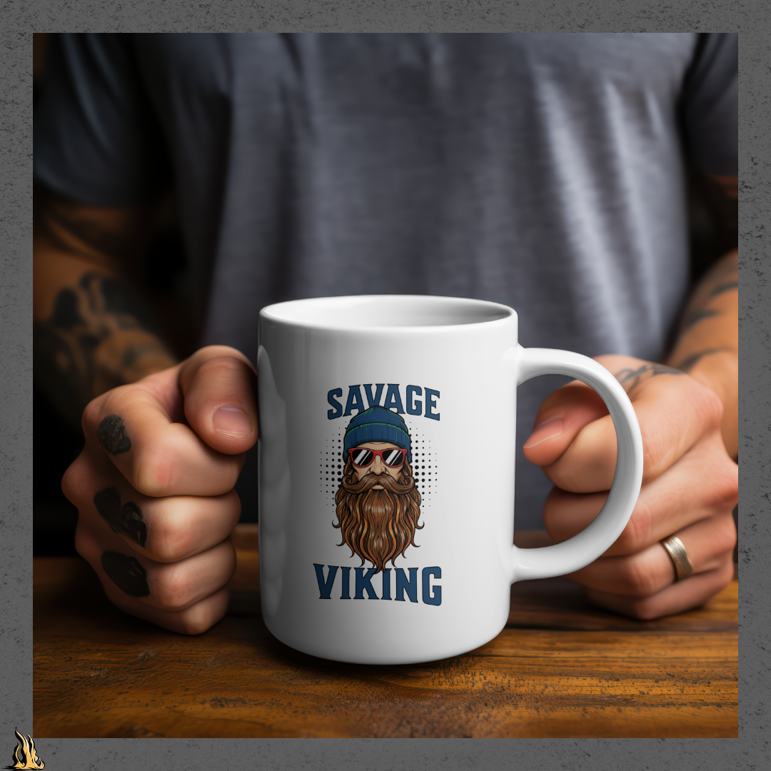 Savage Viking Graphic Unisex Mug – Frostfire Edition