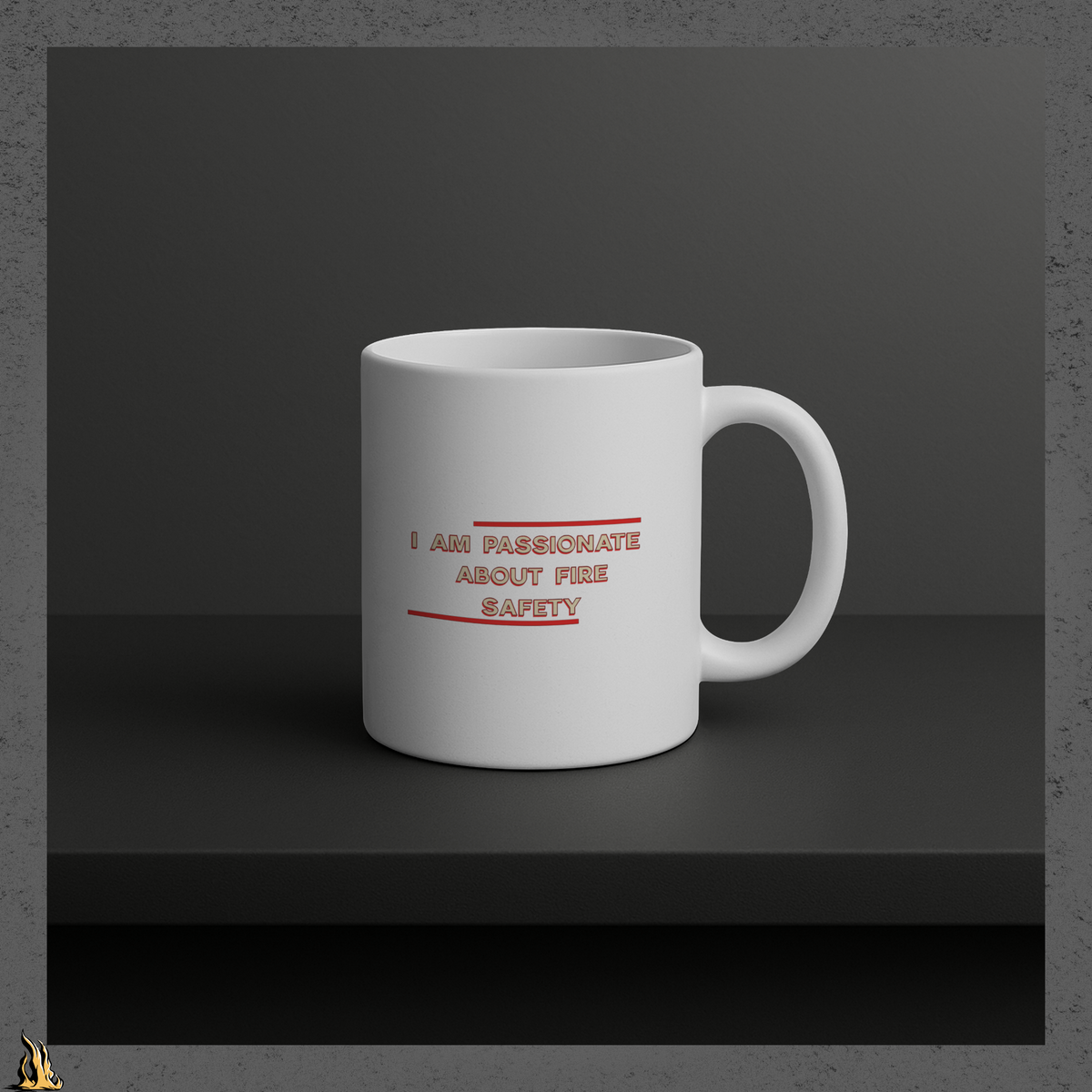 Pull, Aim, Squeeze, Sweep – Fire Safety Sex Tape Mug