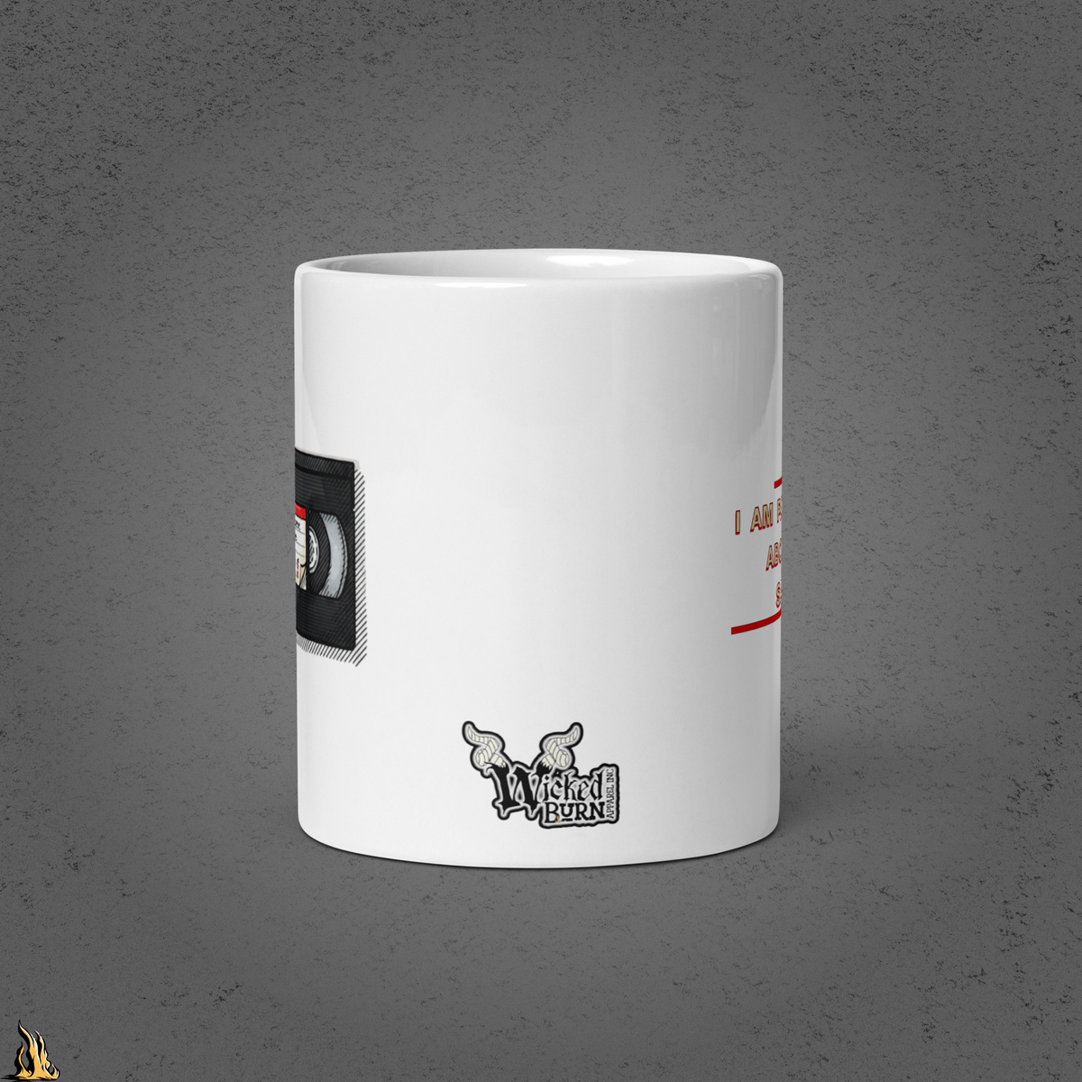 Pull, Aim, Squeeze, Sweep – Fire Safety Sex Tape Mug