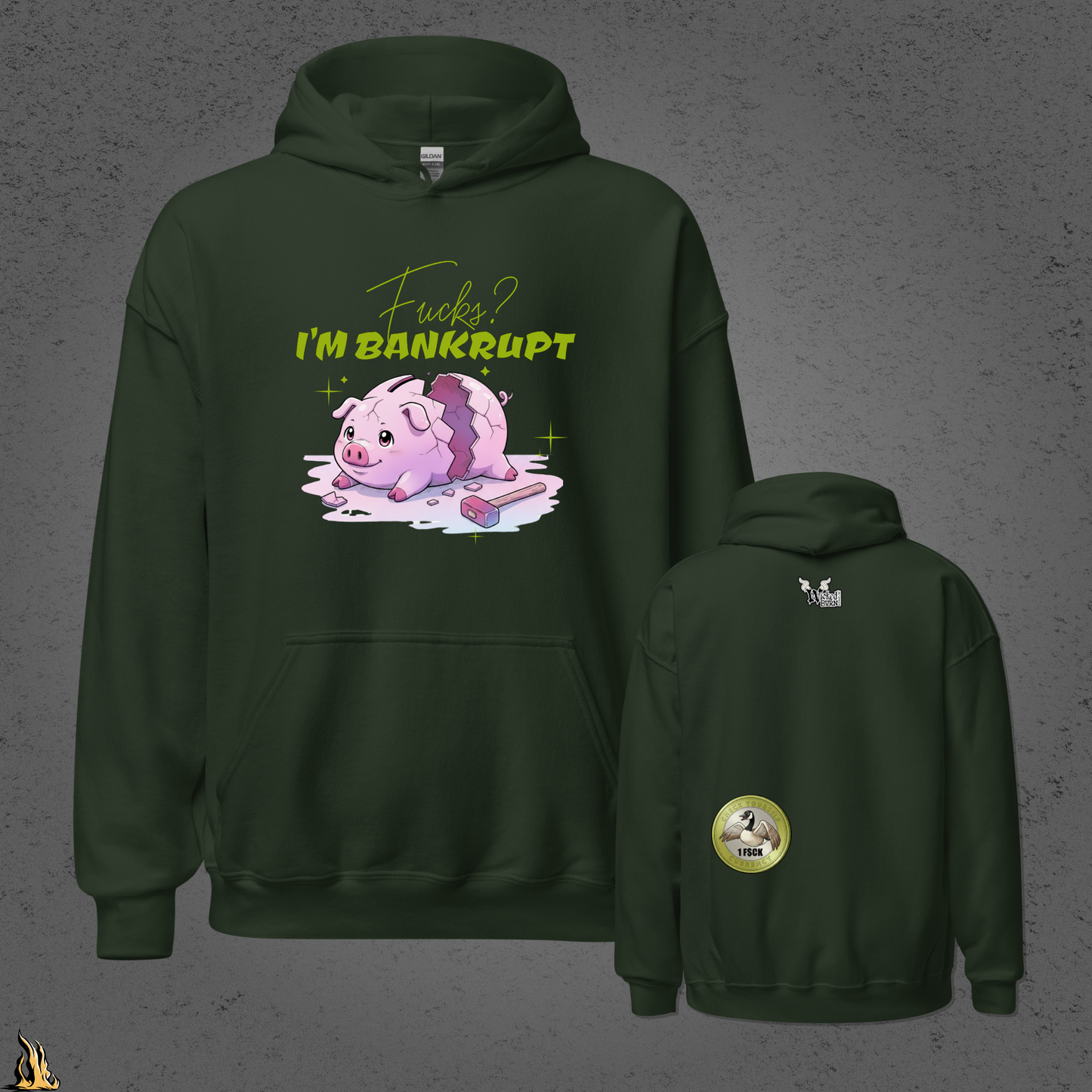 Fucks? I’m Bankrupt — Funny Sarcastic Piggy Bank Hoodie