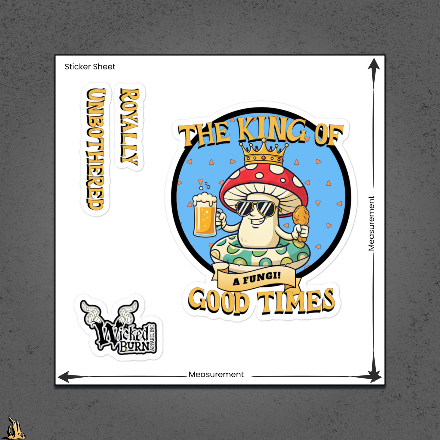 A Fungi – King of Good Times Sticker Pack