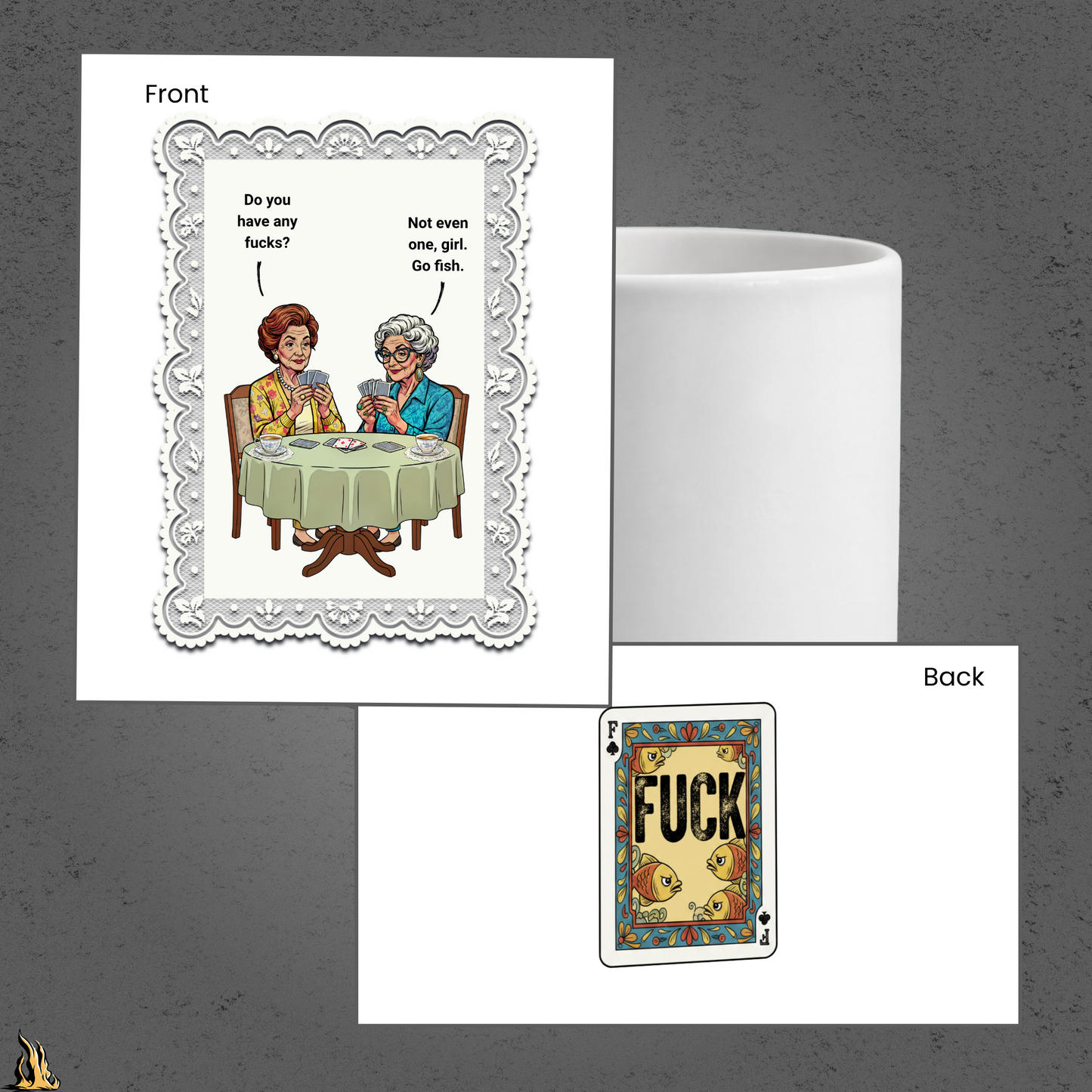 Go Fish — No Fucks Given Card Game Coffee Mug