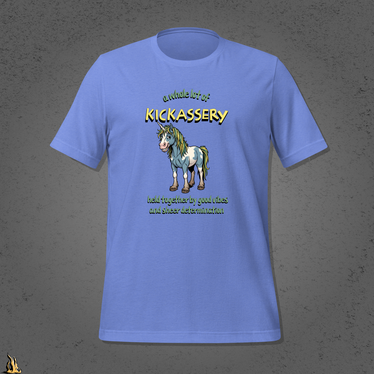 Kickassery, Good Vibes & Petty Spite - Funny Unicorn Unisex T-Shirt