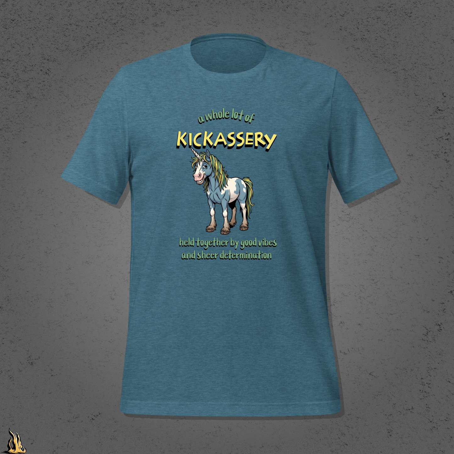 Kickassery, Good Vibes & Petty Spite - Funny Unicorn Unisex T-Shirt
