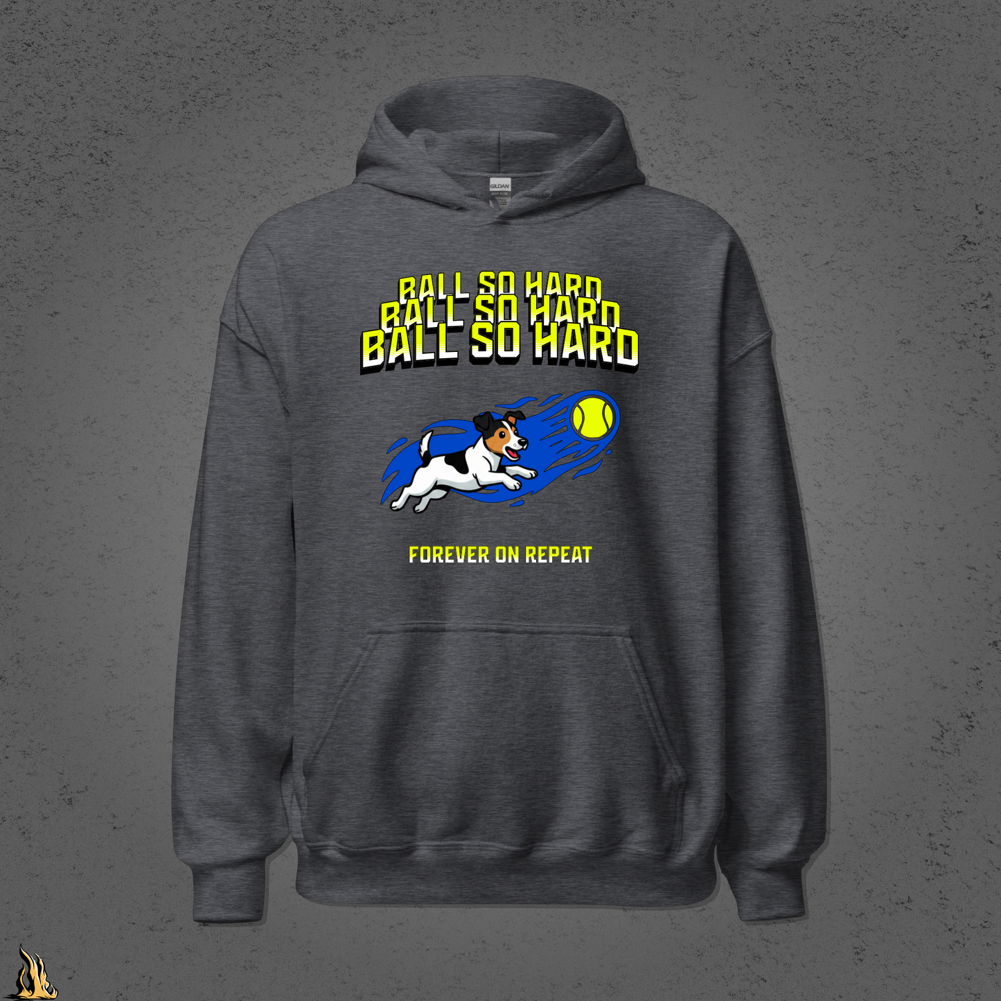 Ball So Hard Hoodie | 90s-Inspired Funny Dog Bunnyhug