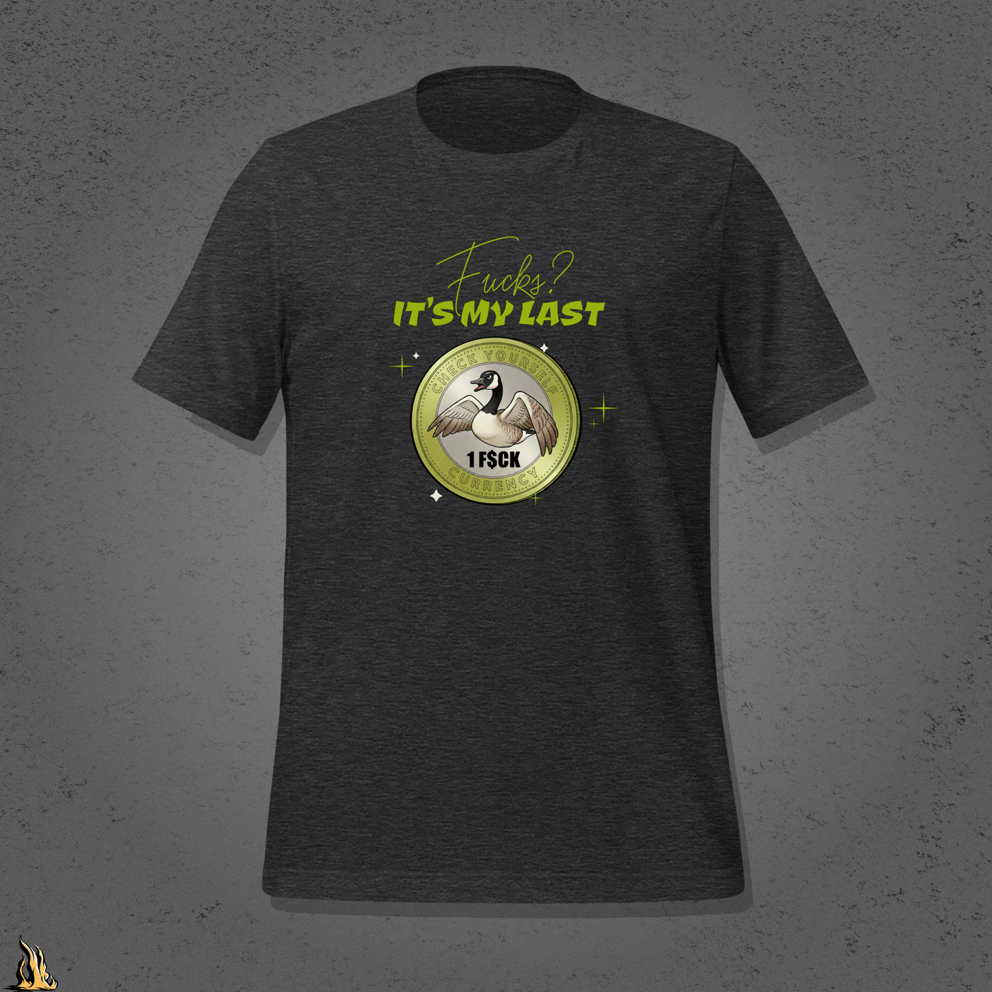 Fucks? It’s My Last — Check Yourself Currency Funny Goose T-Shirt