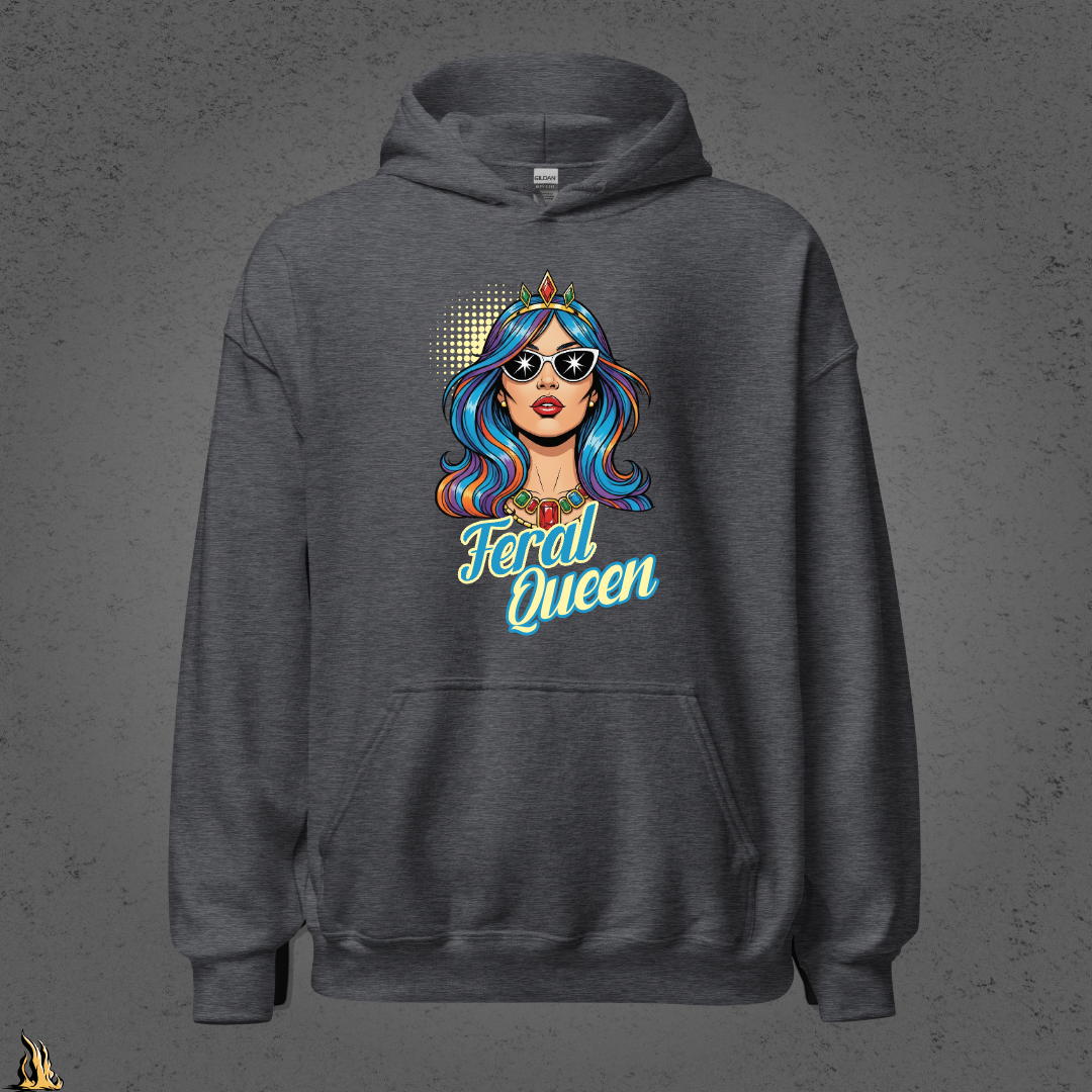 Feral Queen Graphic Unisex Hoodie – Moonlight Edition