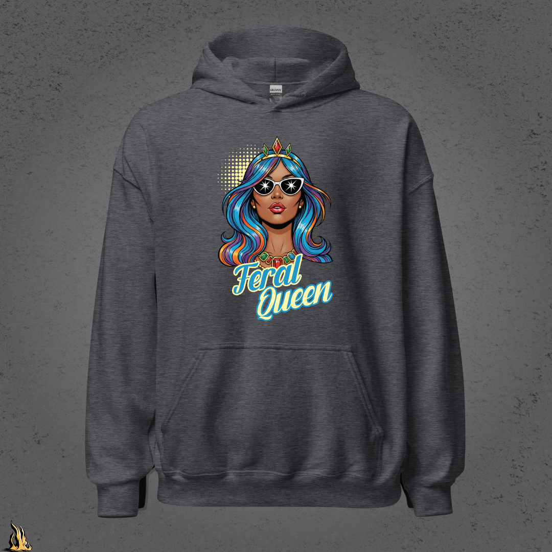 Feral Queen Graphic Unisex Hoodie – Stardust Edition