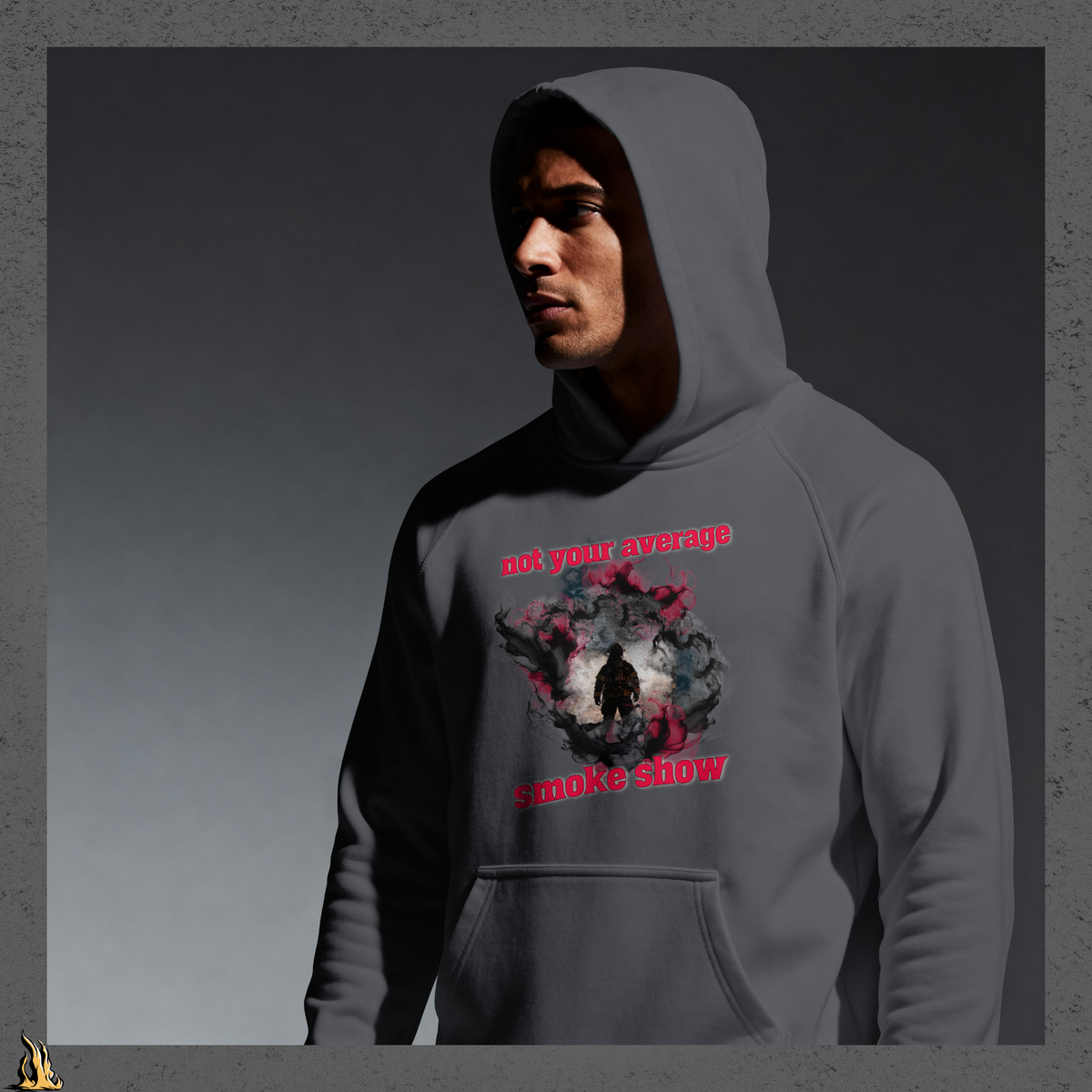 Not Your Average Smoke Show Bunnyhug – Firefighter Hoodie