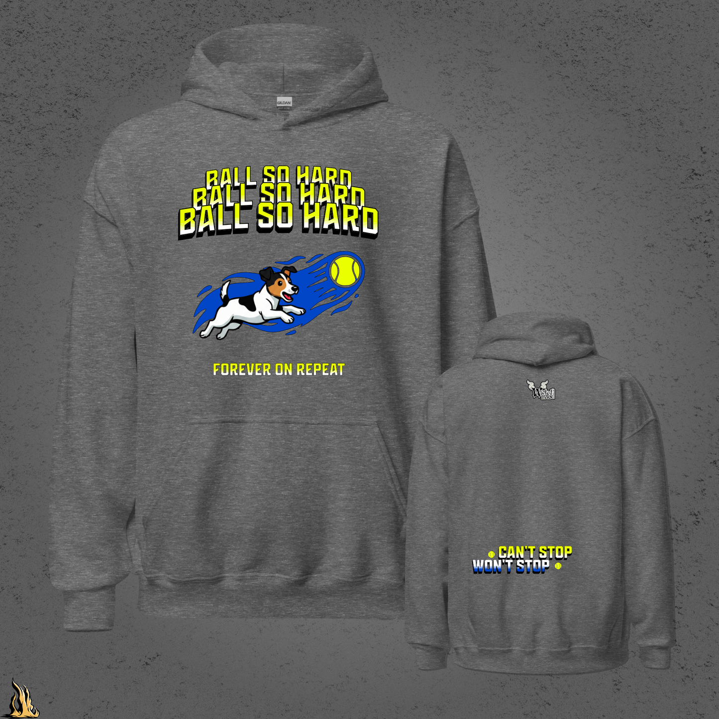 Ball So Hard Hoodie | 90s-Inspired Funny Dog Bunnyhug