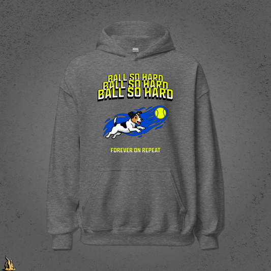 Ball So Hard Hoodie | 90s-Inspired Funny Dog Bunnyhug