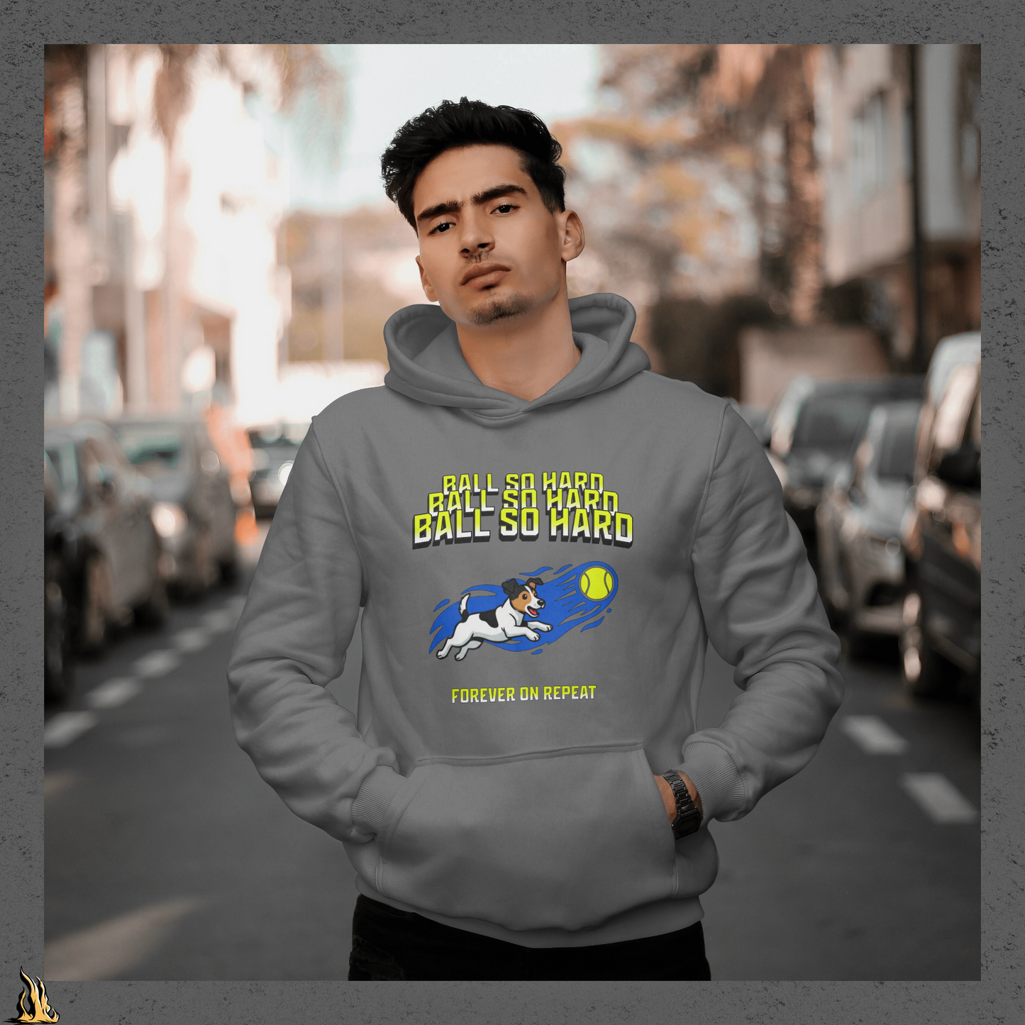 Ball So Hard Hoodie | 90s-Inspired Funny Dog Bunnyhug