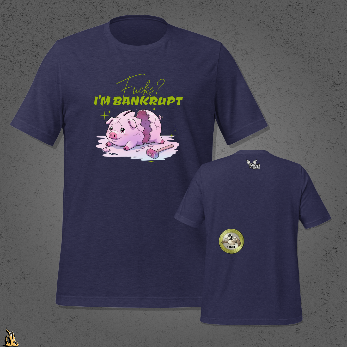 Fucks? I’m Bankrupt — Funny Sarcastic Piggy Bank T-Shirt