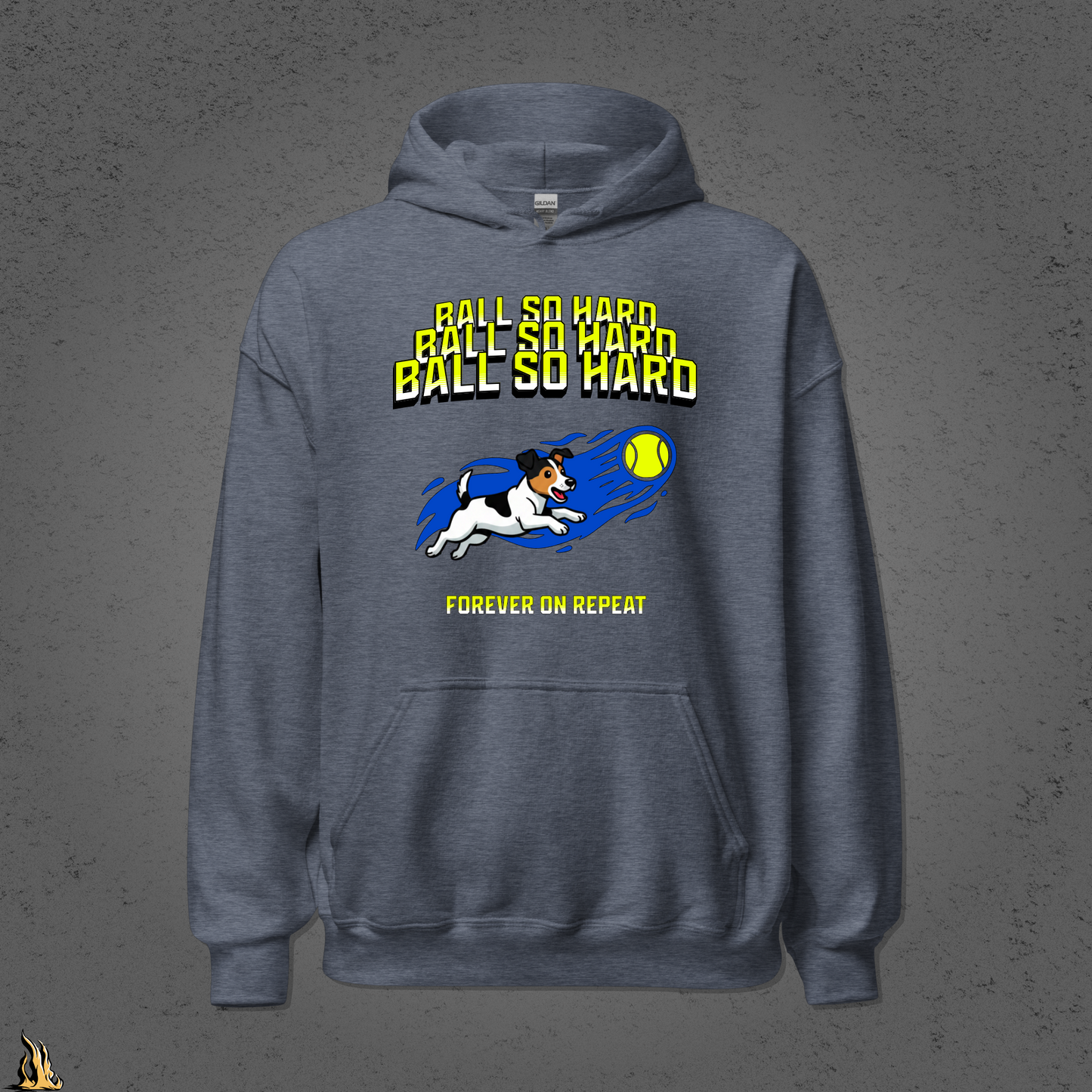 Ball So Hard Hoodie | 90s-Inspired Funny Dog Bunnyhug